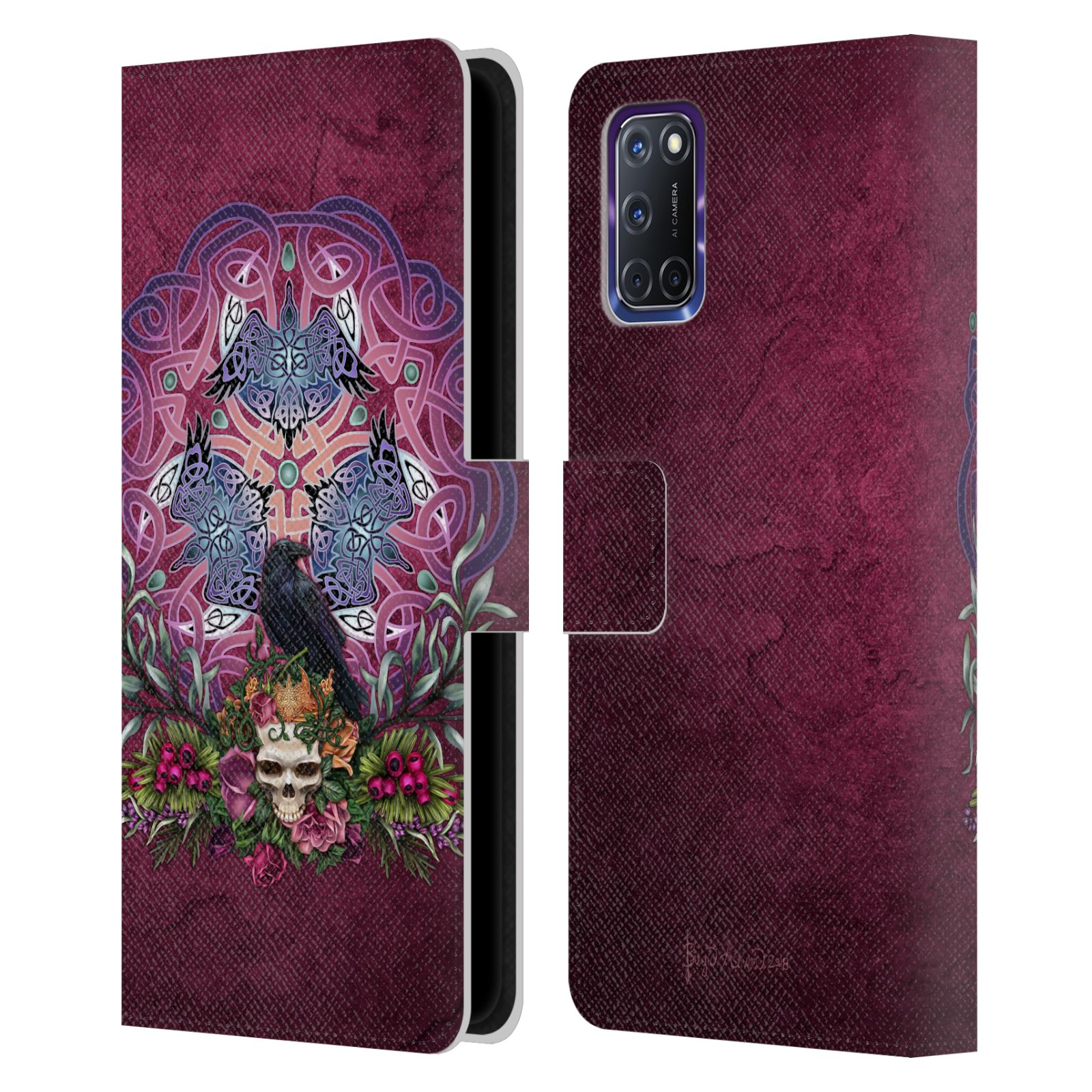 OFFICIAL BRIGID ASHWOOD CELTIC LEATHER BOOK WALLET CASE COVER FOR OPPO PHONES - Picture 9 of 11