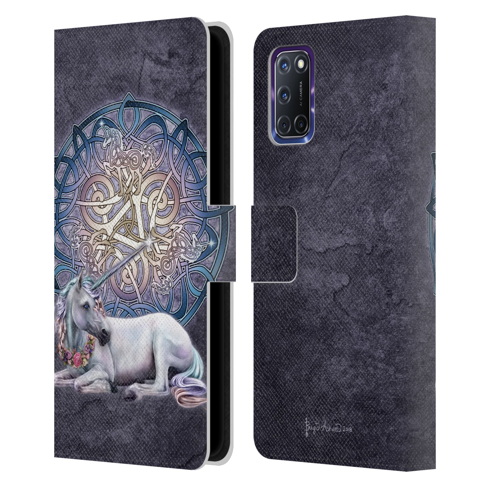 OFFICIAL BRIGID ASHWOOD CELTIC LEATHER BOOK WALLET CASE COVER FOR OPPO PHONES - Picture 11 of 11