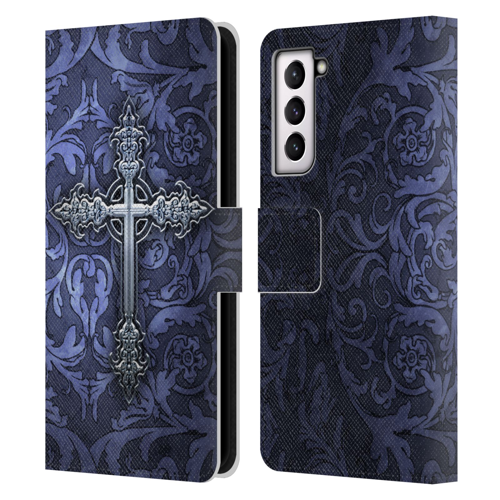 OFFICIAL BRIGID ASHWOOD CROSSES LEATHER BOOK CASE FOR SAMSUNG PHONES 4