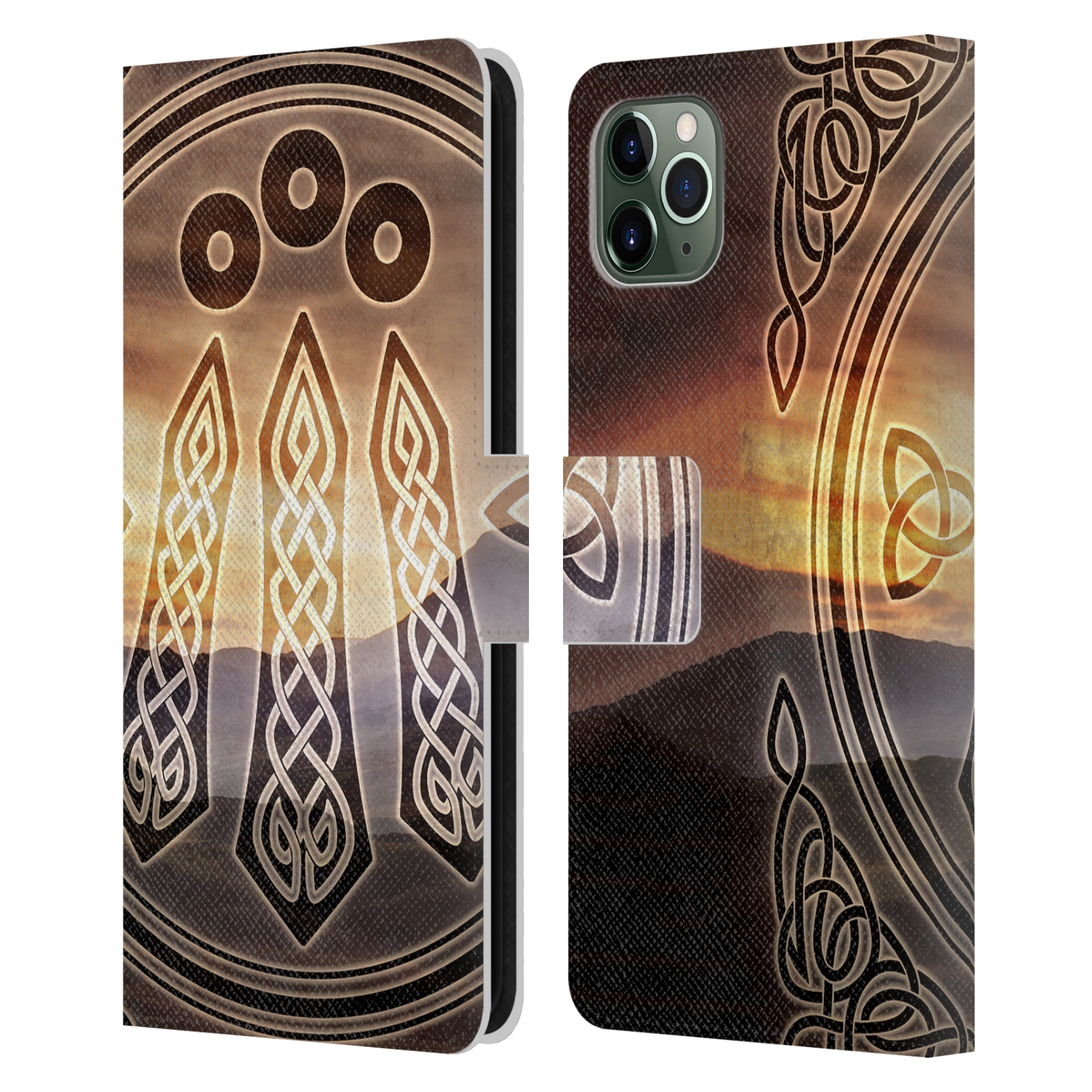 BRIGID ASHWOOD CELTIC WISDOM 3 LEATHER BOOK WALLET CASE FOR APPLE iPHONE PHONES - Picture 7 of 16
