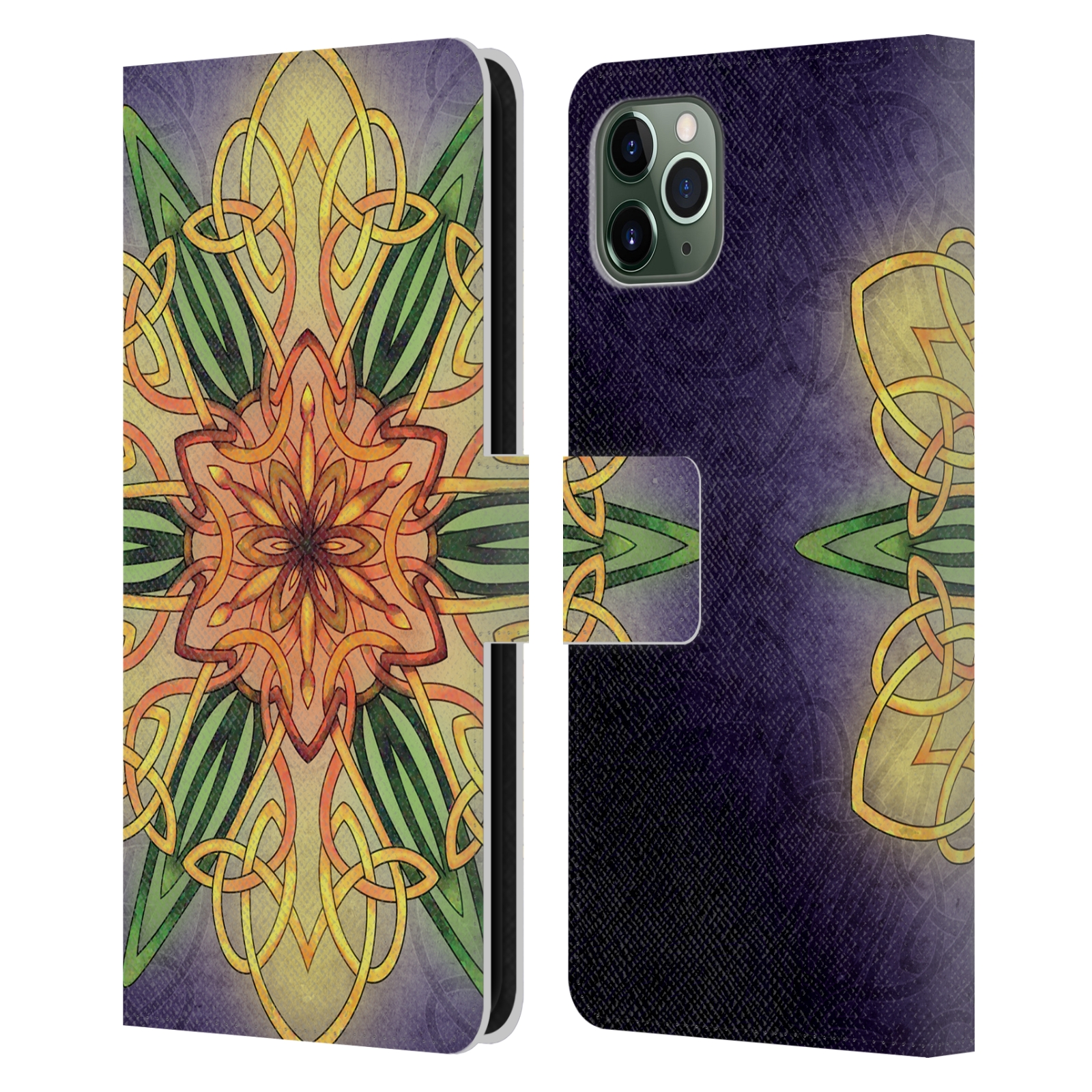 BRIGID ASHWOOD CELTIC WISDOM 3 LEATHER BOOK WALLET CASE FOR APPLE iPHONE PHONES - Picture 10 of 16