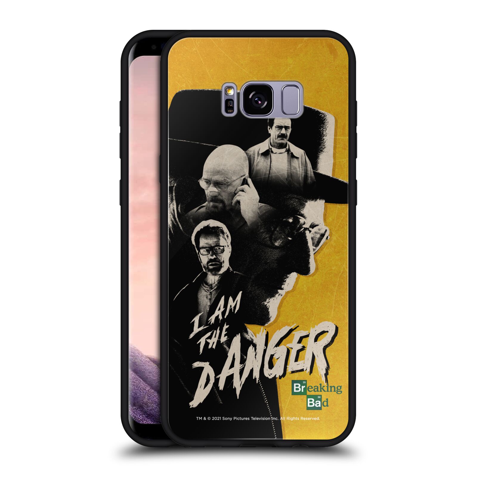 OFFICIAL BREAKING BAD Iconic Black Hybrid Glass Back Case For Samsung ...