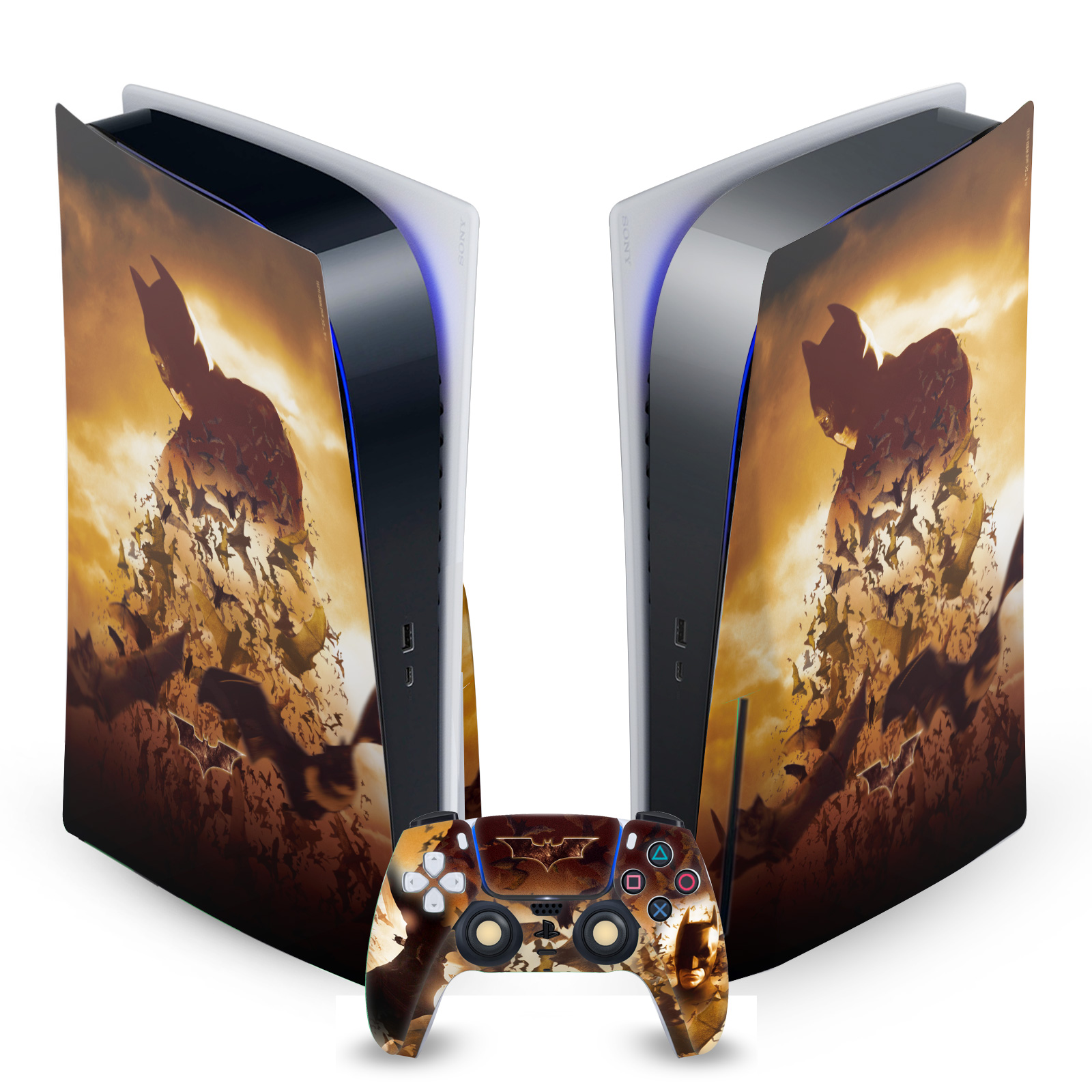 OFFICIAL BATMAN BEGINS GRAPHICS VINYL SKIN FOR SONY PS5 DISC EDITION BUNDLE