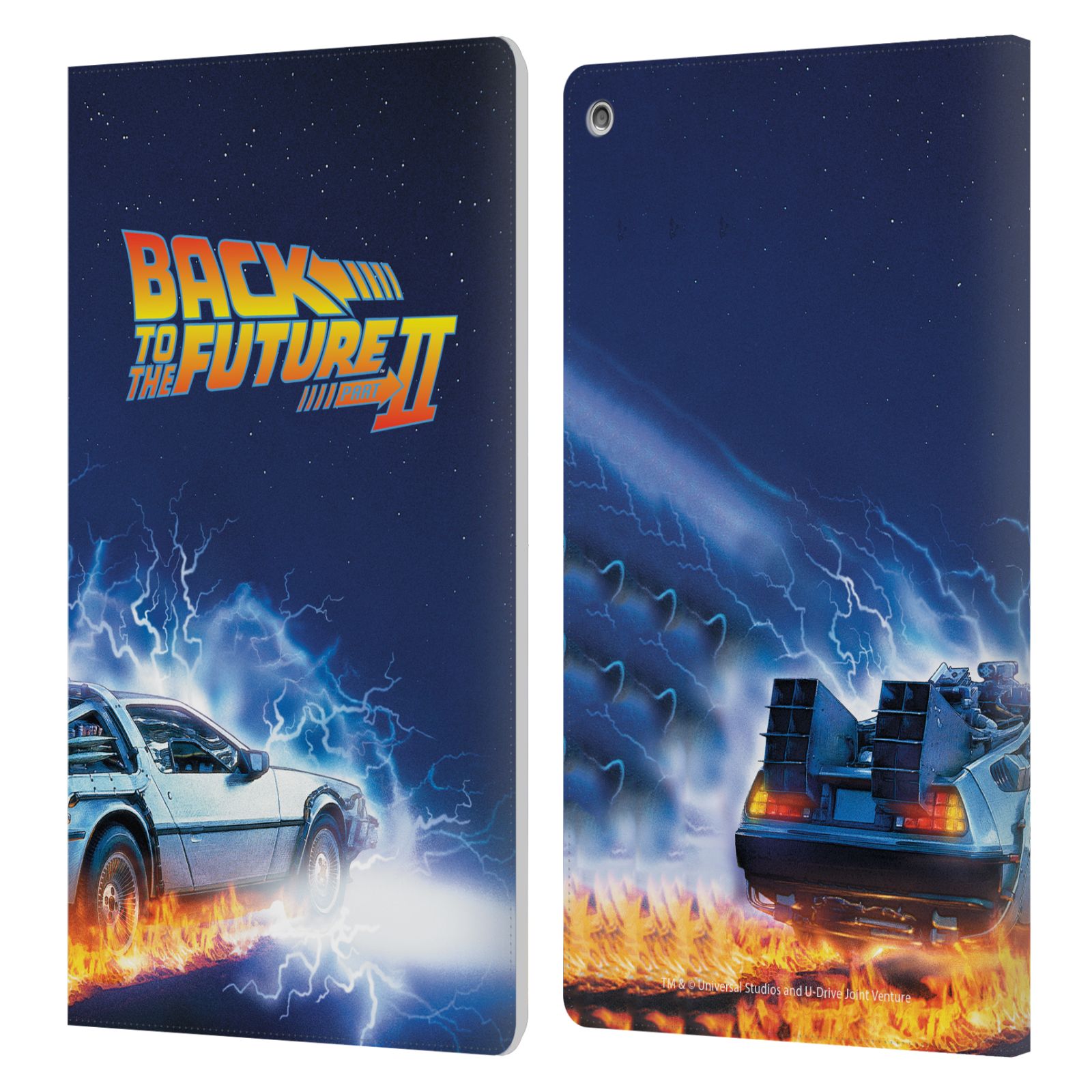 OFFICIAL BACK TO THE FUTURE II KEY ART LEATHER BOOK WALLET CASE FOR AMAZON FIRE