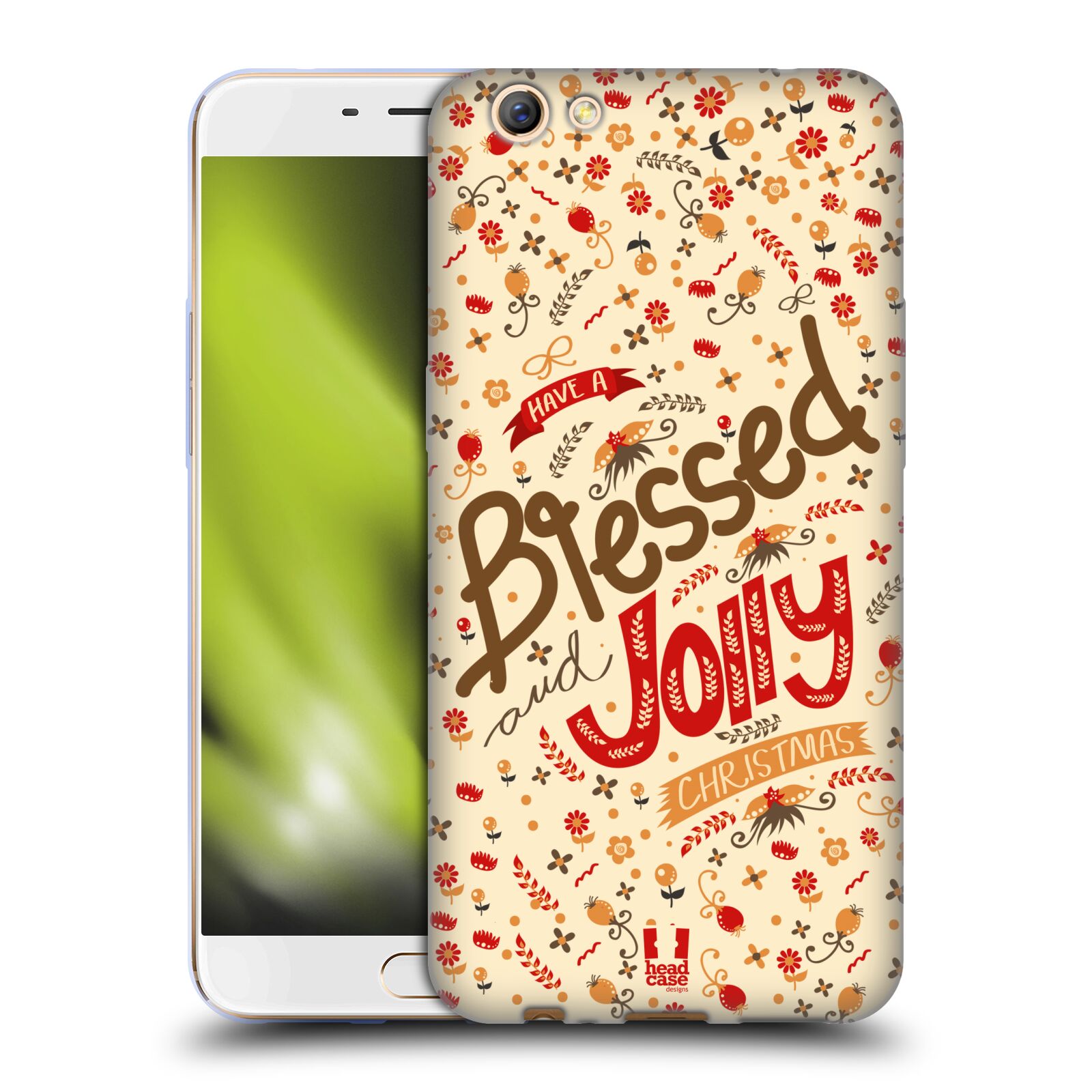 FUNDA HEAD CASE DESIGNS CON DIBUJO DE BENDITA NAVIDAD GEL SUAVE PARA TELÉFONOS OPPO - Imagen 10 de 12