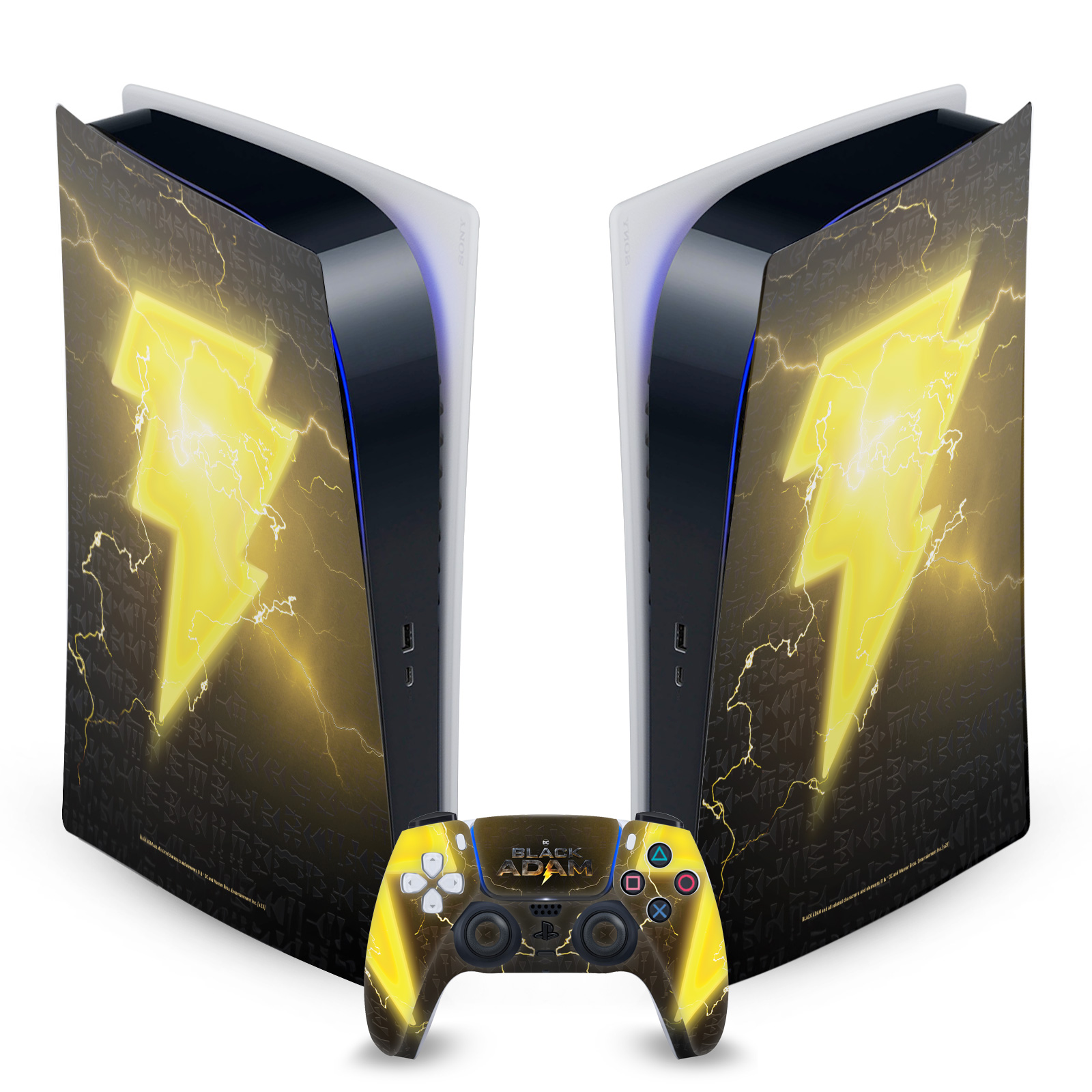 OFFICIAL BLACK ADAM GRAPHIC ART VINYL SKIN FOR SONY PS5 DIGITAL EDITION BUNDLE