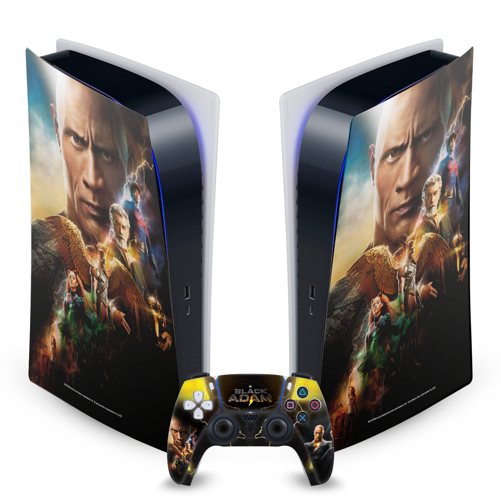 OFFICIAL BLACK ADAM GRAPHIC ART VINYL SKIN FOR SONY PS5 DIGITAL EDITION BUNDLE