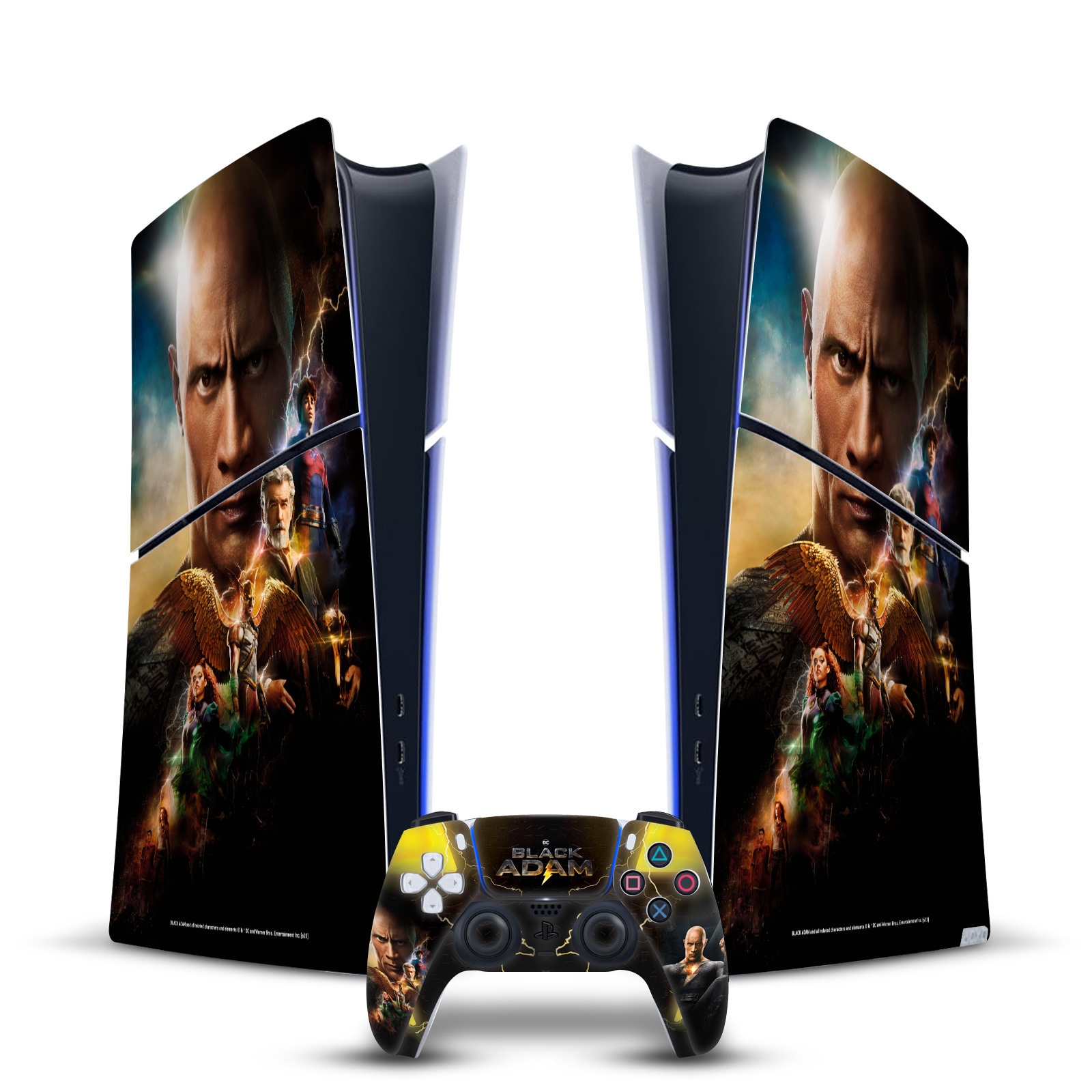 BLACK ADAM GRAPHIC ART VINYL SKIN FOR PS5 SLIM DIGITAL CONSOLE & CONTROLLER