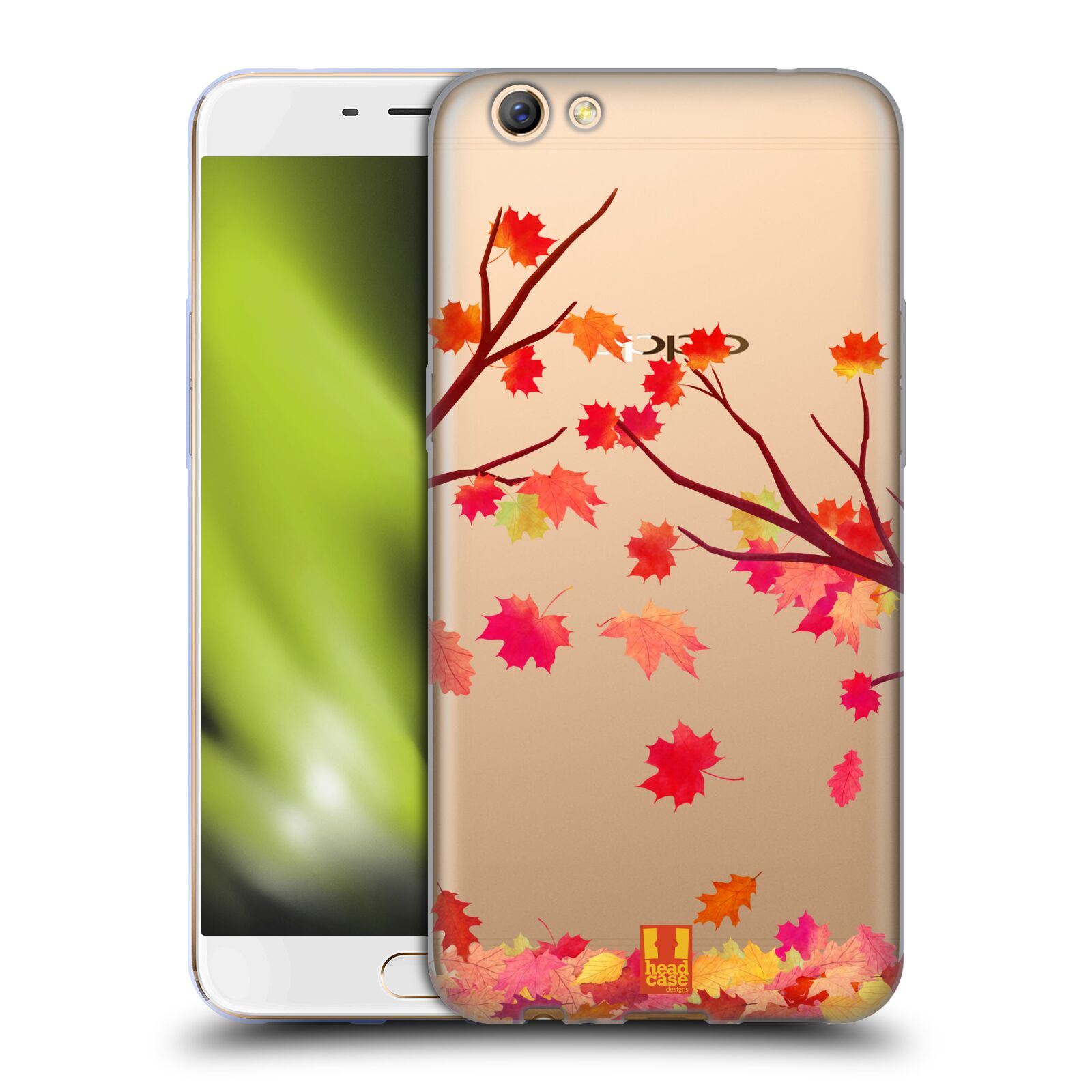 FUNDA GEL HEAD CASE DESIGNS FLORES Y HOJAS PARA TELÉFONOS OPPO - Imagen 8 de 10