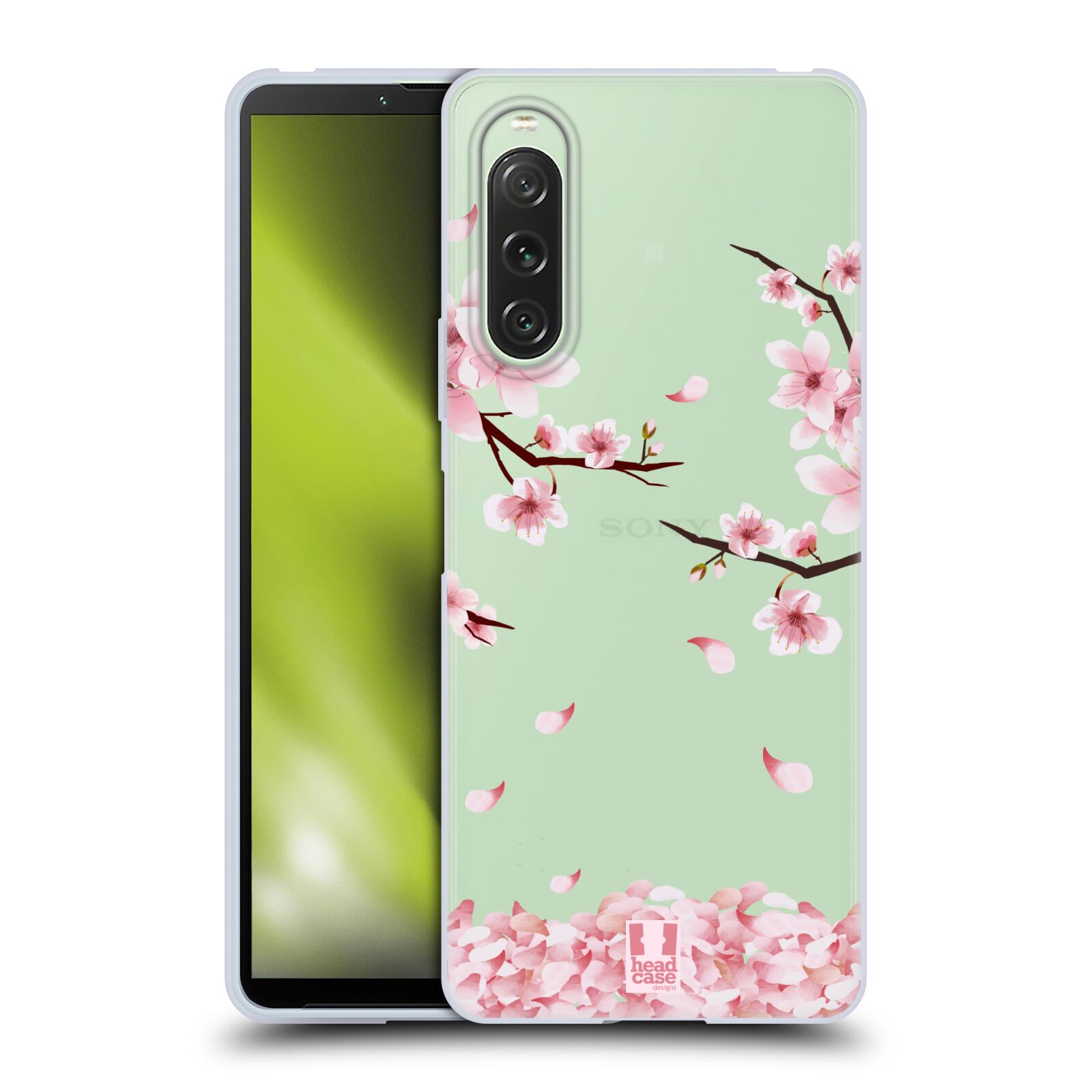 Silikonové pouzdro - Sony Xperia 10 V - Head Case - Květy a větvičky (Silikonový kryt, obal, pouzdro na mobilní telefon Sony Xperia 10 V s motivem Květy a větvičky)