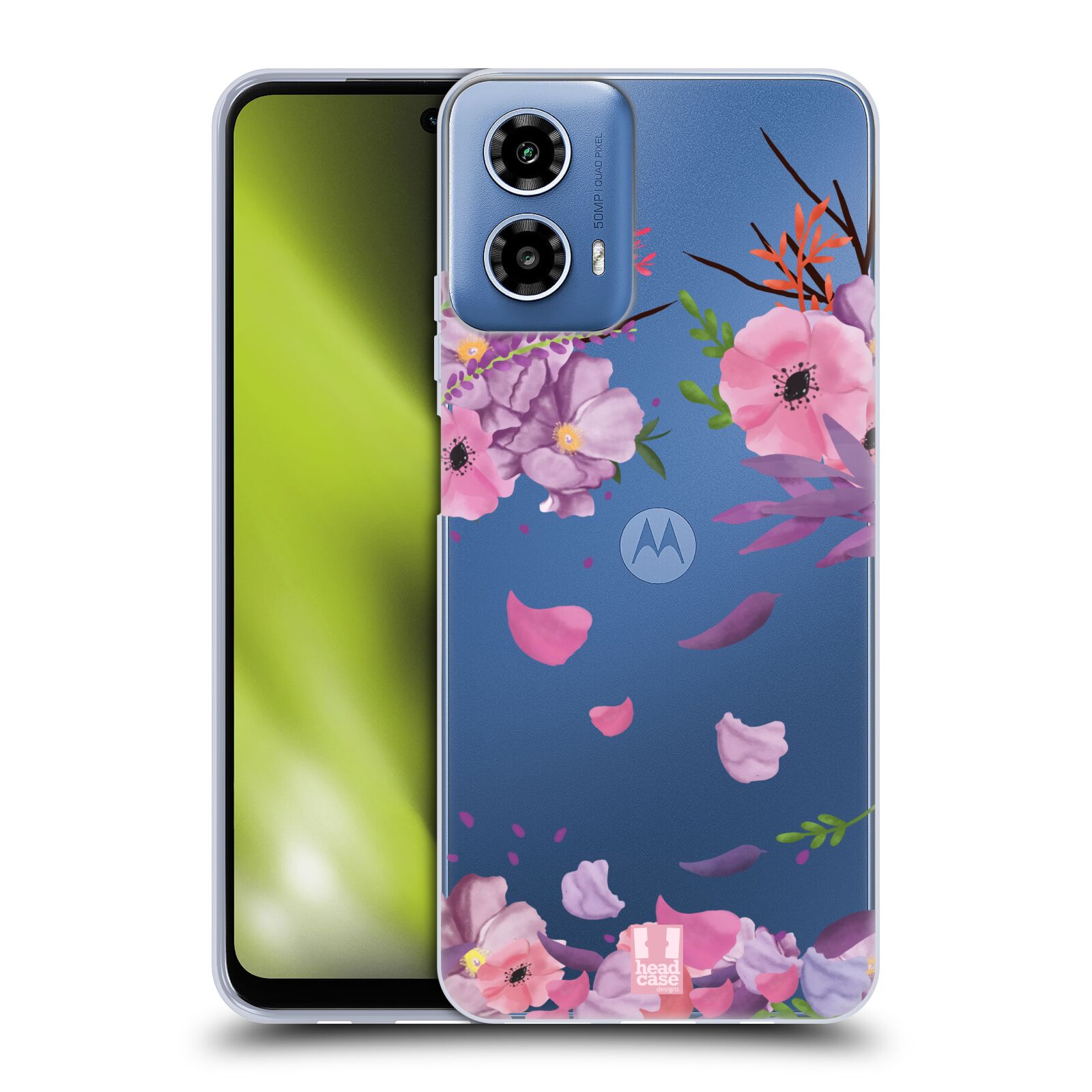 Silikonové pouzdro na mobil Motorola Moto G34 5G - Head Case - Okvětní lístky (Silikonový kryt, obal, pouzdro na mobilní telefon Motorola Moto G34 5G s motivem Okvětní lístky)