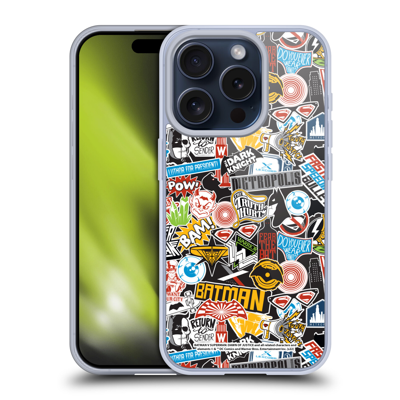 OFFICIAL BATMAN V SUPERMAN GRAPHICS SOFT GEL CASE FOR APPLE iPHONE PHONES - Picture 10 of 13