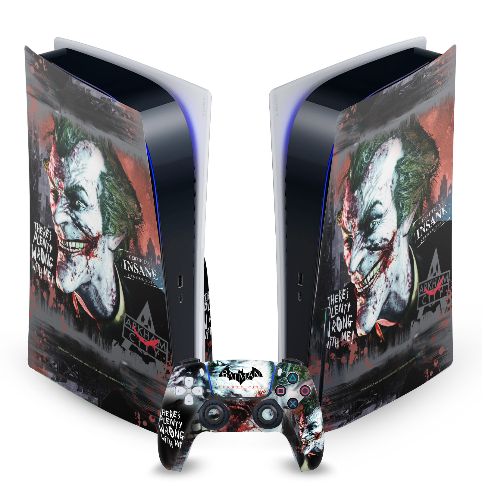 OFFICIAL BATMAN ARKHAM CITY GRAPHICS VINYL SKIN FOR SONY PS5 DISC EDITION BUNDLE