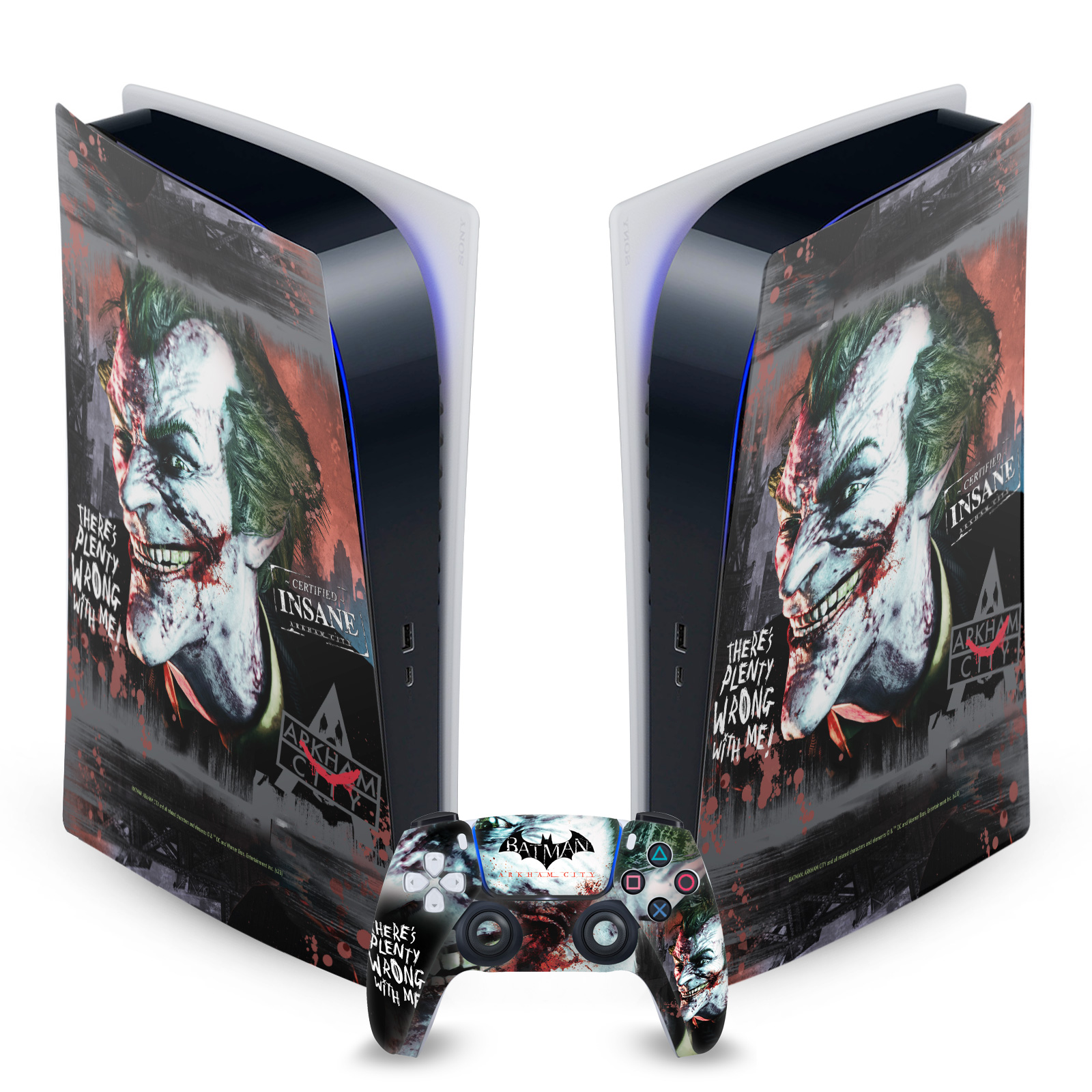 BATMAN ARKHAM CITY GRAPHICS VINYL SKIN DECAL FOR SONY PS5 DIGITAL EDITION BUNDLE