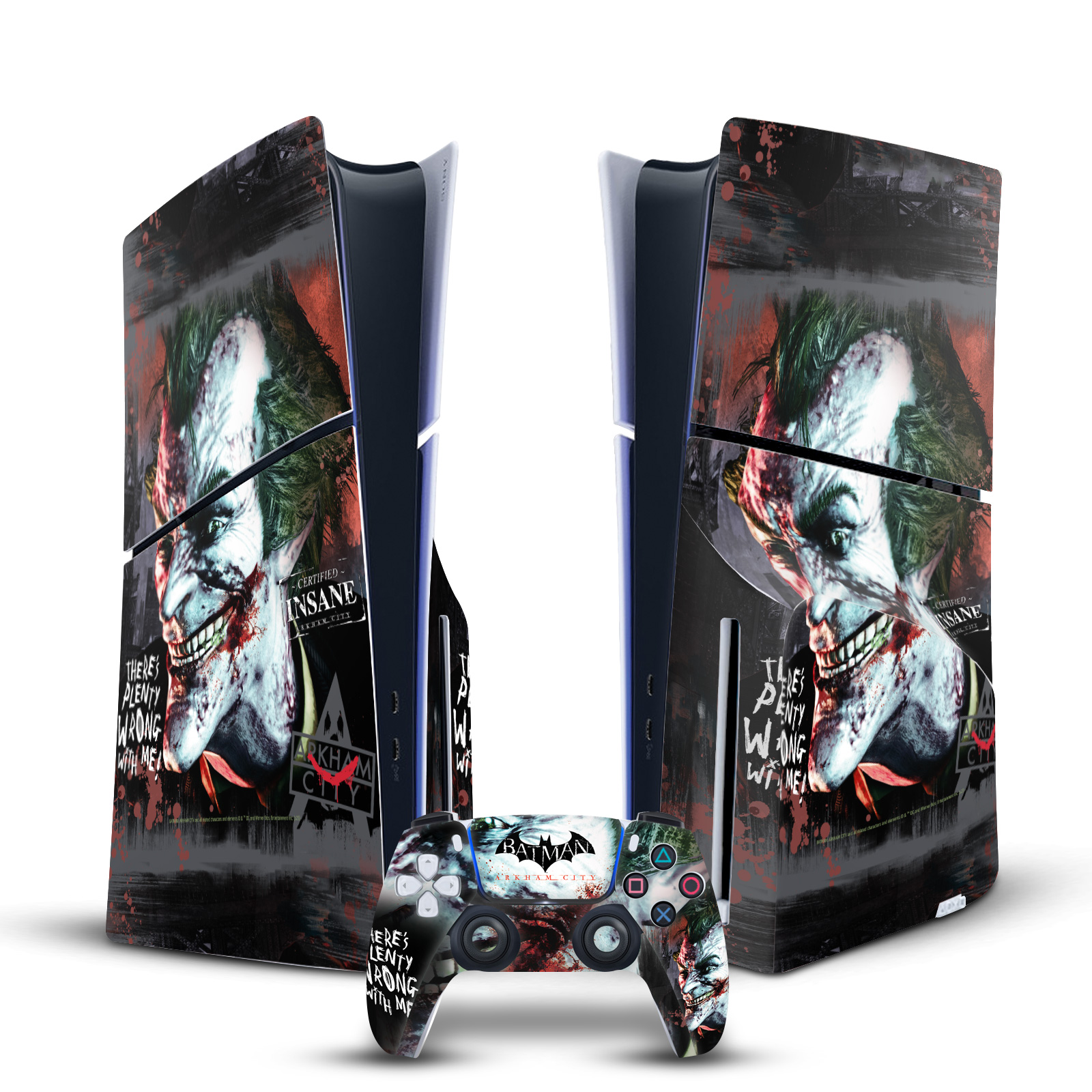 BATMAN ARKHAM CITY GRAPHICS VINYL SKIN FOR SONY PS5 SLIM DISC EDITION BUNDLE