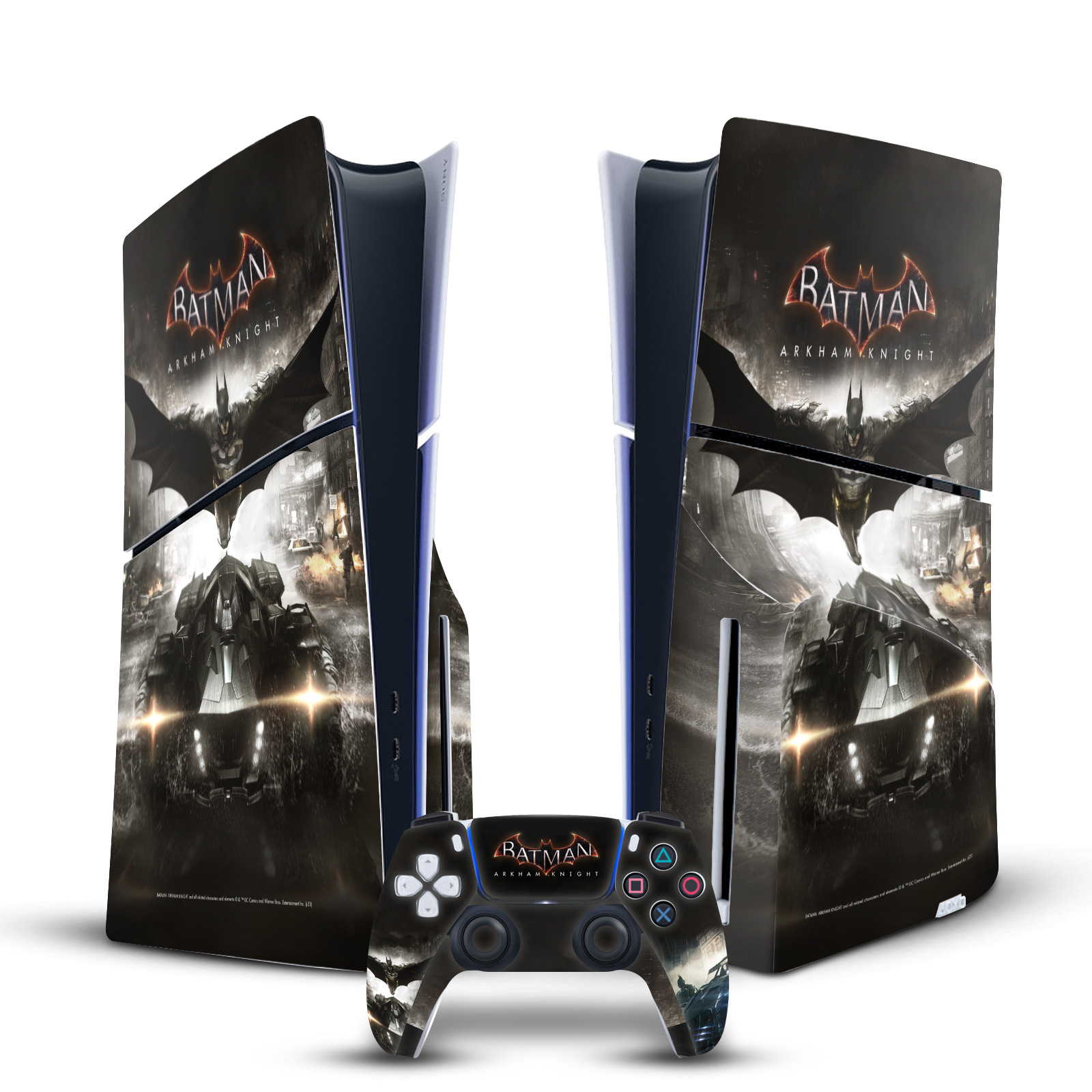 BATMAN ARKHAM KNIGHT GRAPHICS VINYL SKIN DECAL FOR PS5 SLIM DISC EDITION BUNDLE