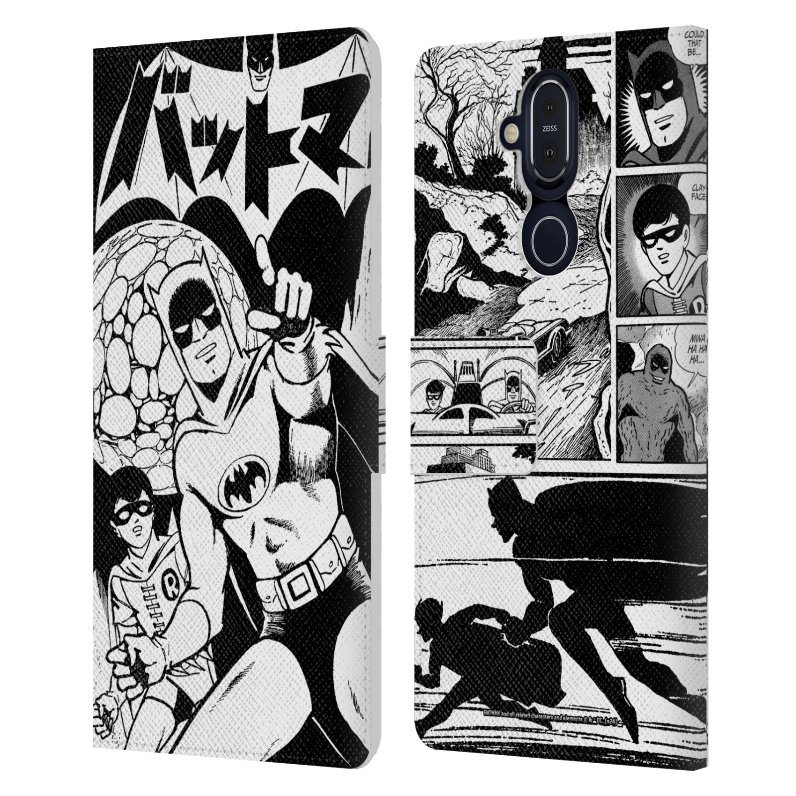 OFFICIAL BATMAN DC COMICS BAT-MANGA! LEATHER BOOK WALLET CASE FOR NOKIA PHONES - Picture 7 of 9