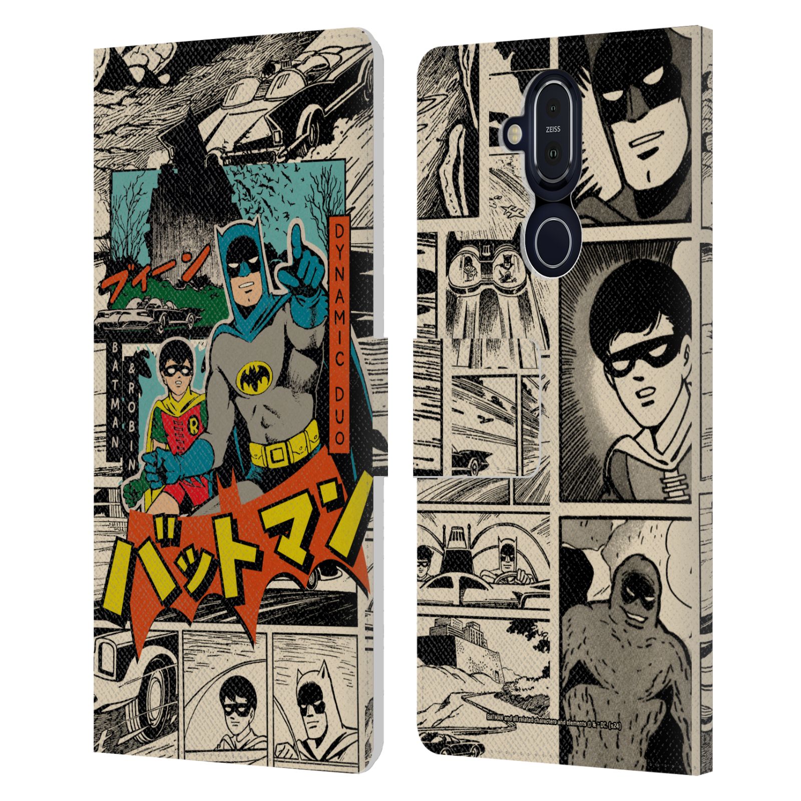 OFFICIAL BATMAN DC COMICS BAT-MANGA! LEATHER BOOK WALLET CASE FOR NOKIA PHONES - Picture 8 of 9