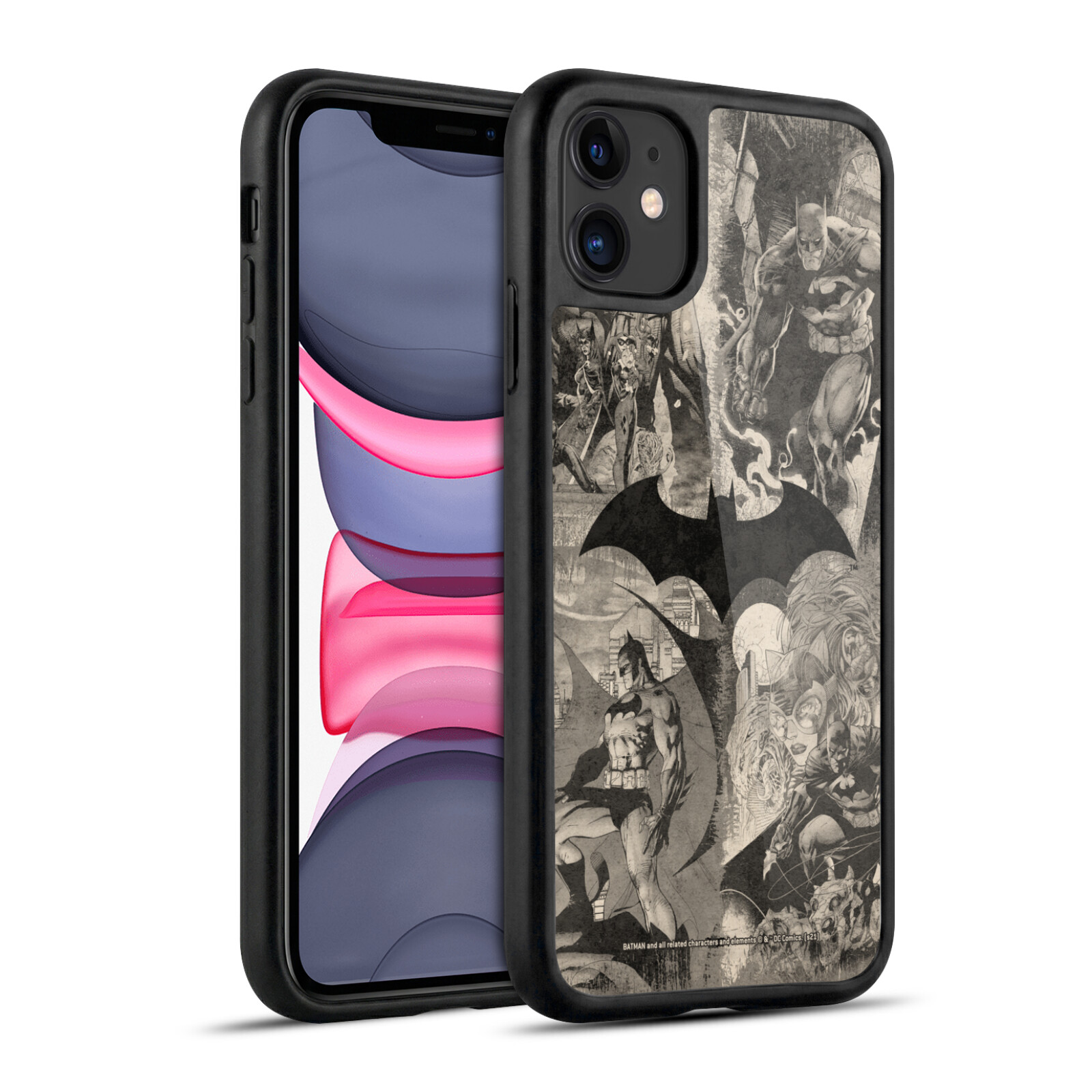 Logo Collage Distressed Hard MagSafe Case for iPhone 11
