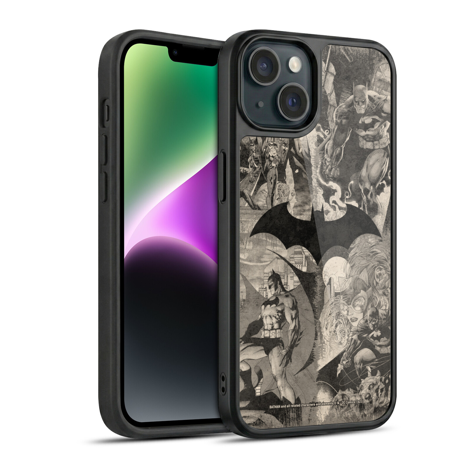 Logo Collage Distressed Hard MagSafe Case for iPhone 14