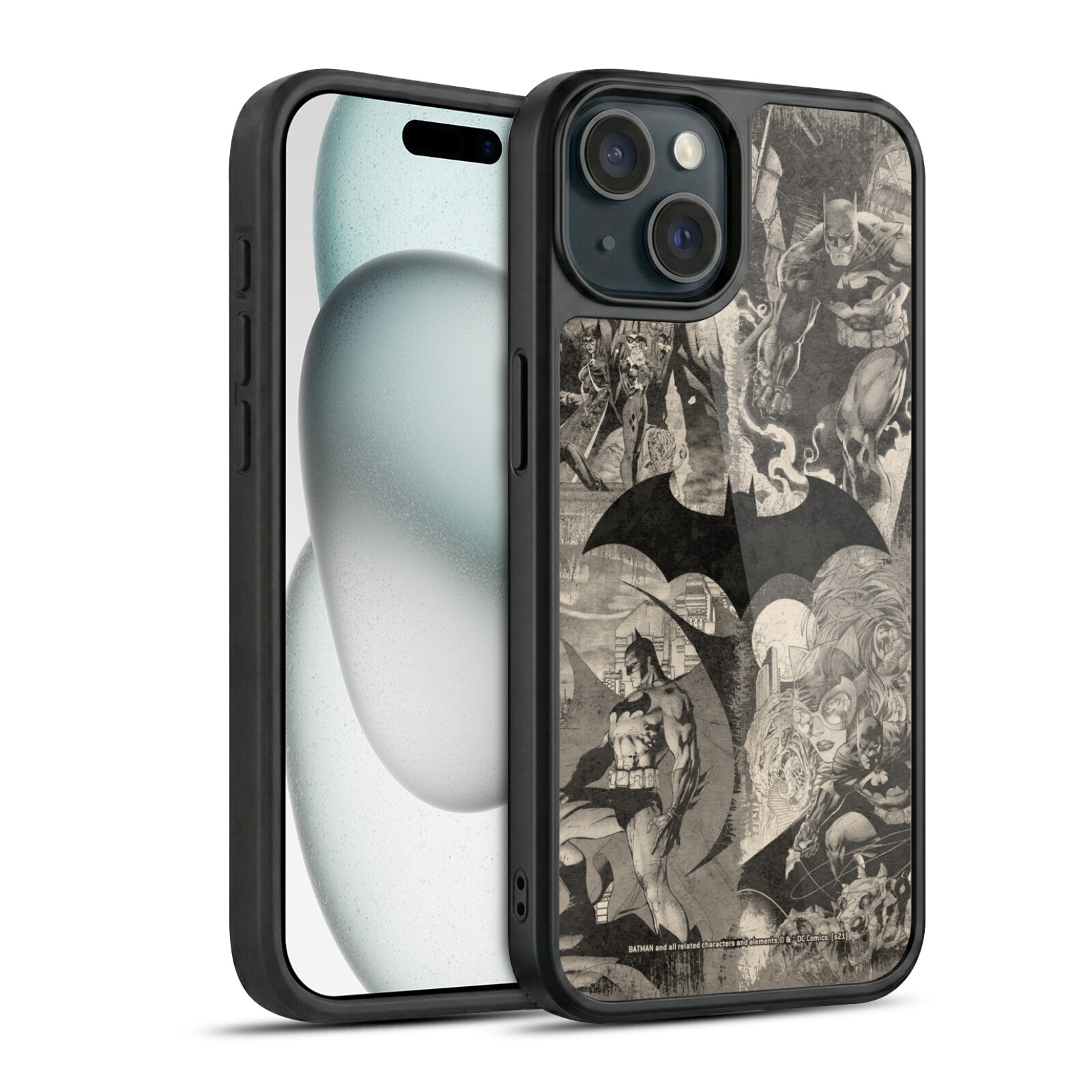 Logo Collage Distressed Hard MagSafe Case for iPhone 15
