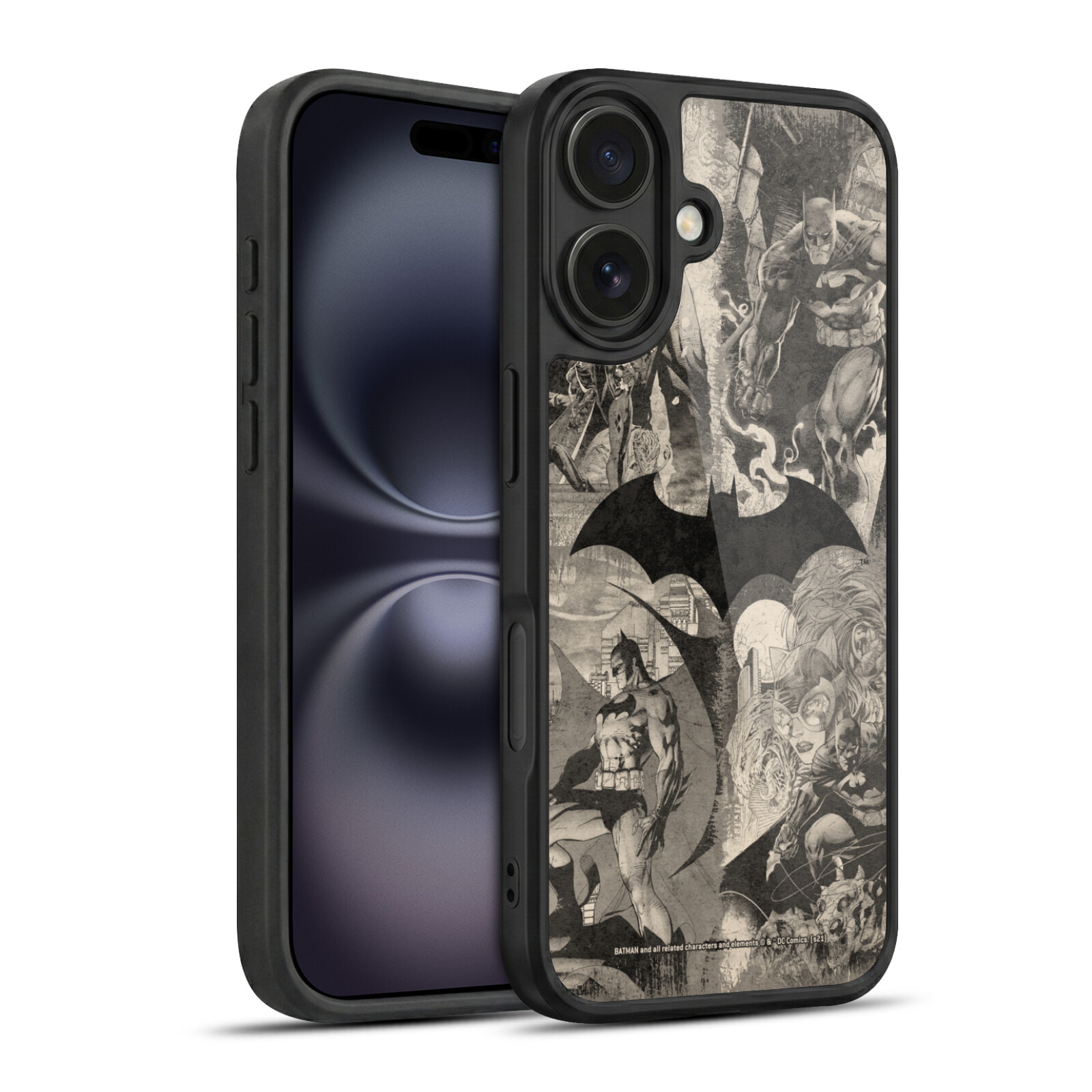 Logo Collage Distressed Hard MagSafe Case for iPhone 16