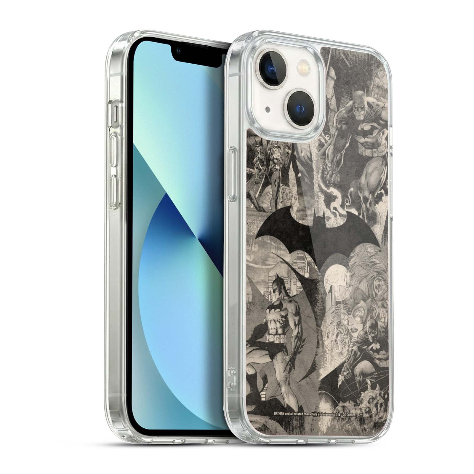 Logo Collage Distressed Hybrid MagSafe Case for iPhone 13