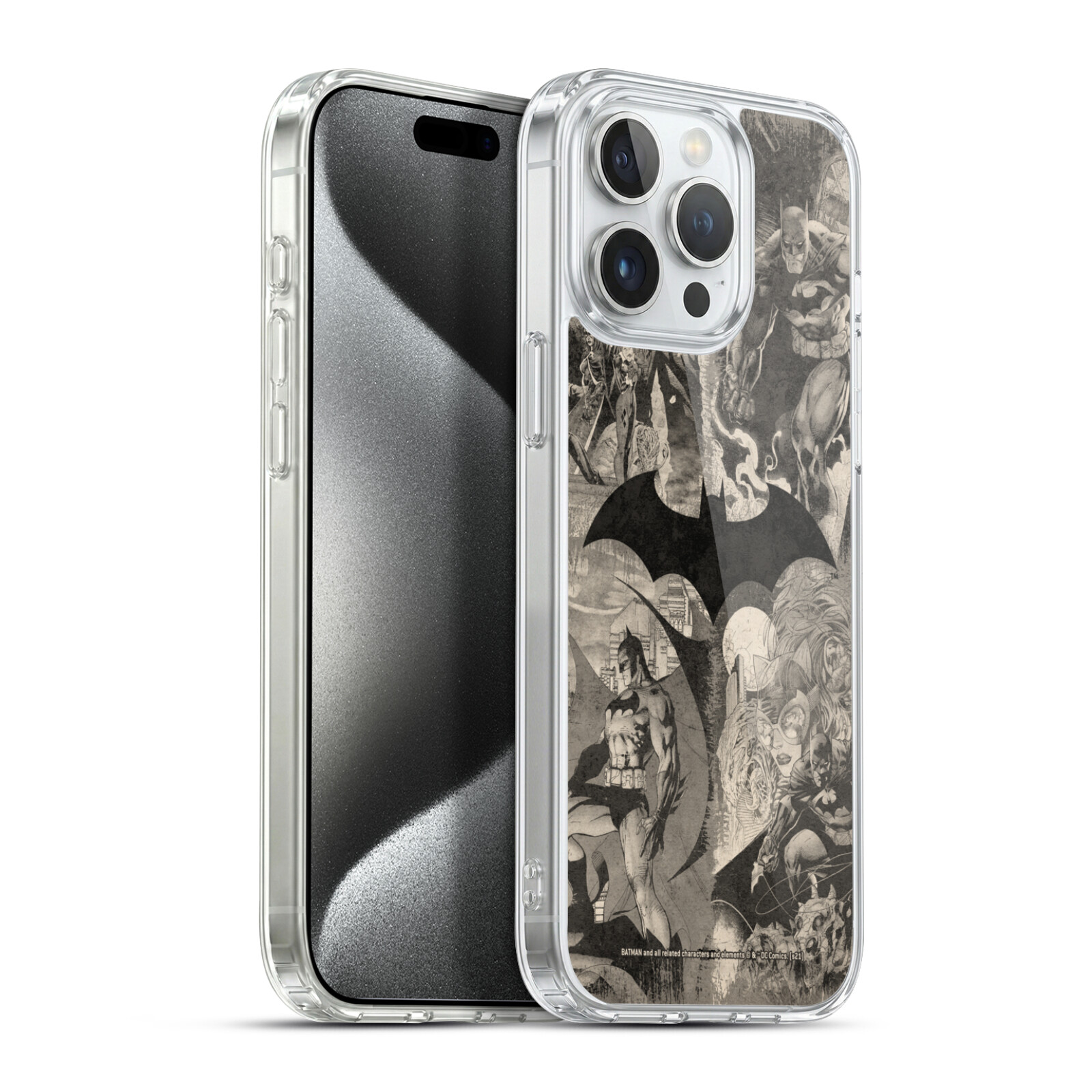 Logo Collage Distressed Hybrid MagSafe Case for iPhone 15 Pro Max