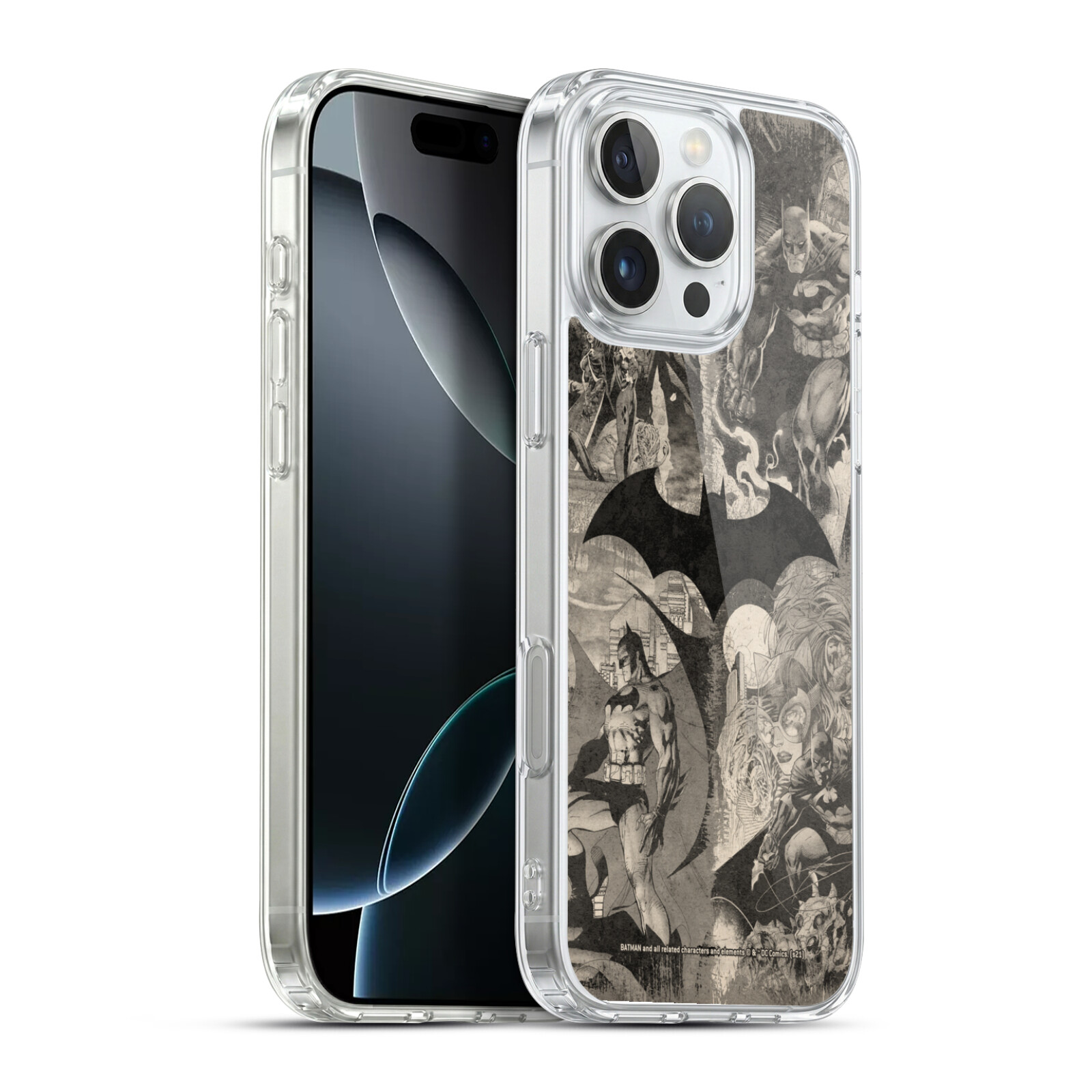 Logo Collage Distressed Hybrid MagSafe Case for iPhone 16 Pro Max
