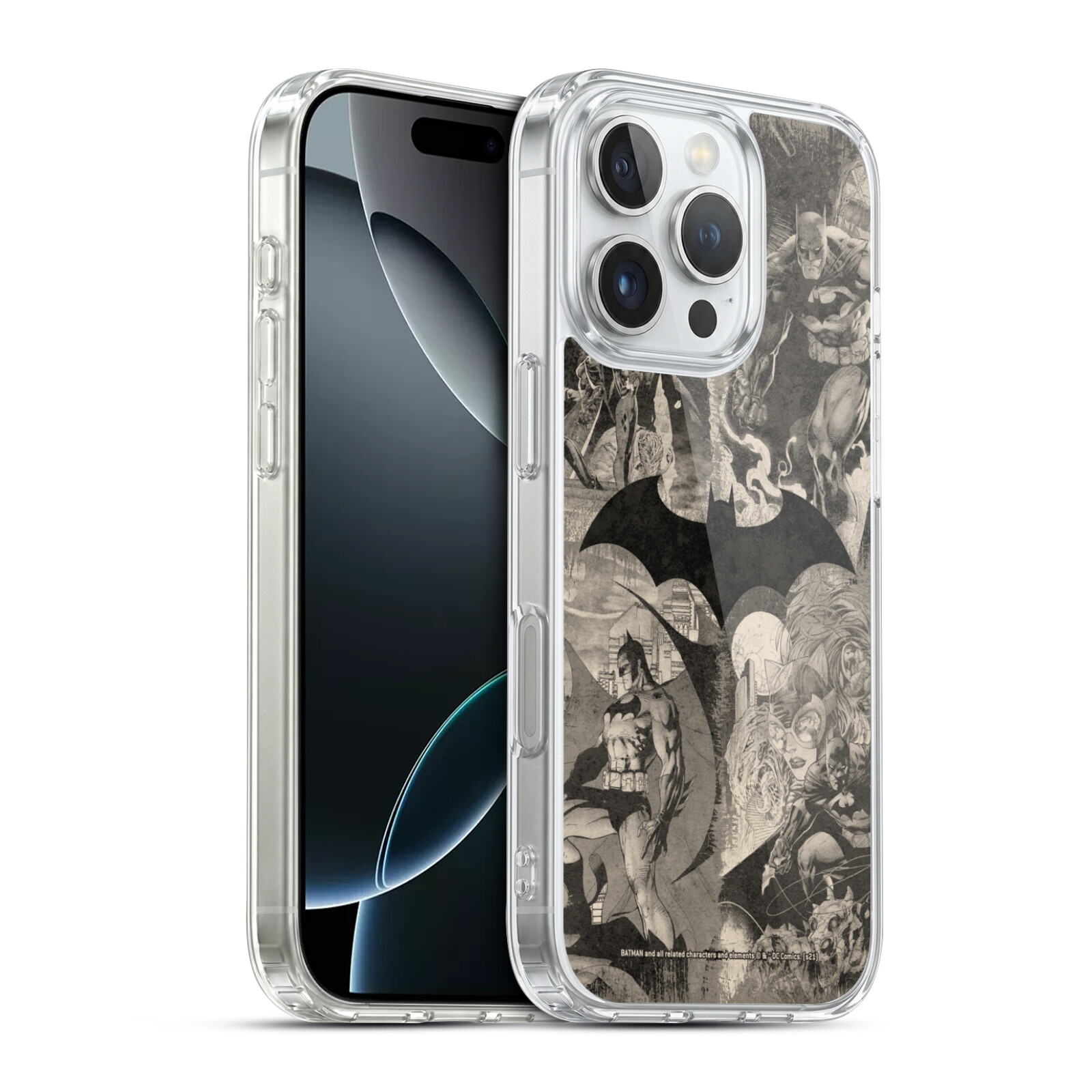 Logo Collage Distressed Hybrid MagSafe Case for iPhone 16 Pro