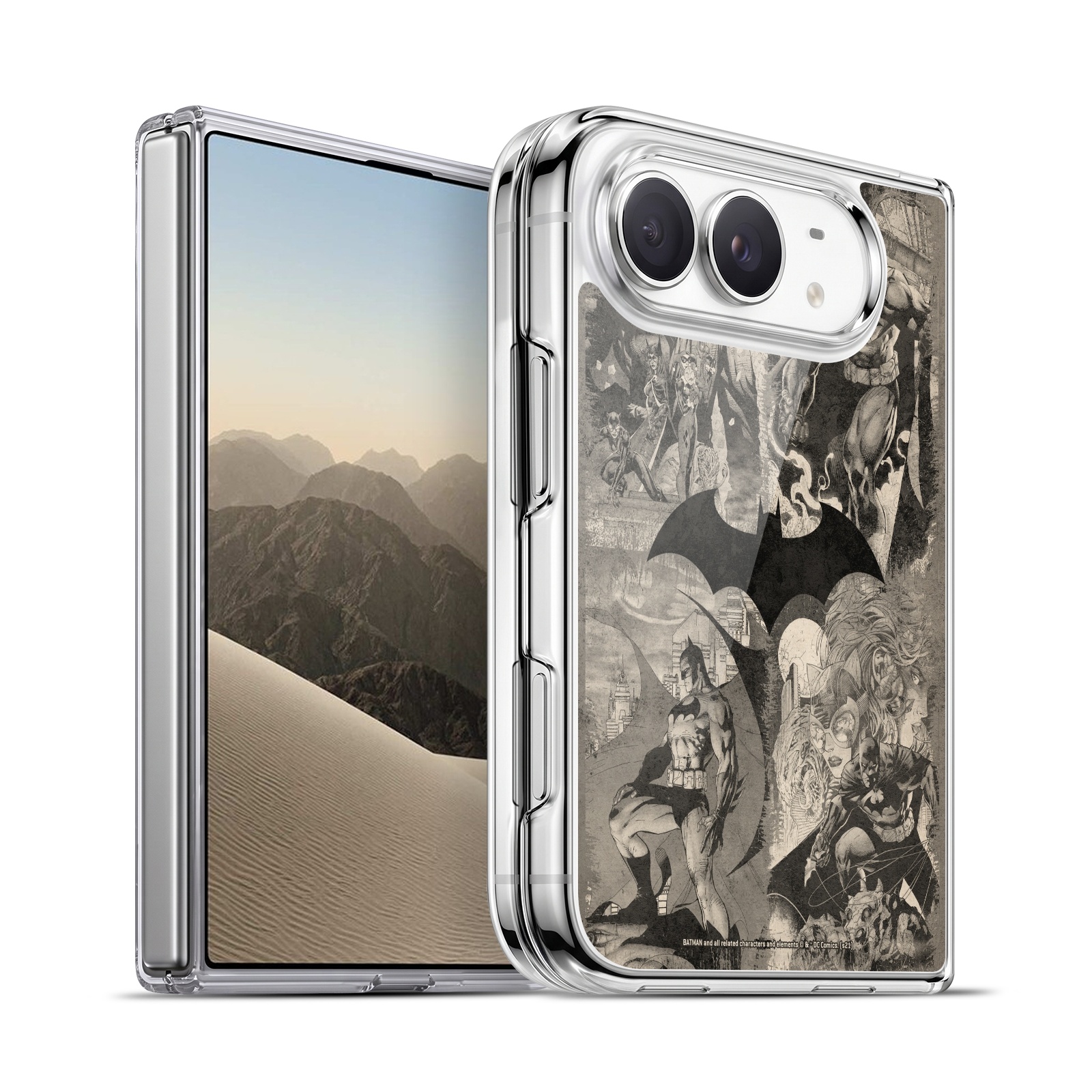 Logo Collage Distressed Hybrid MagSafe Case for iPhone Duo