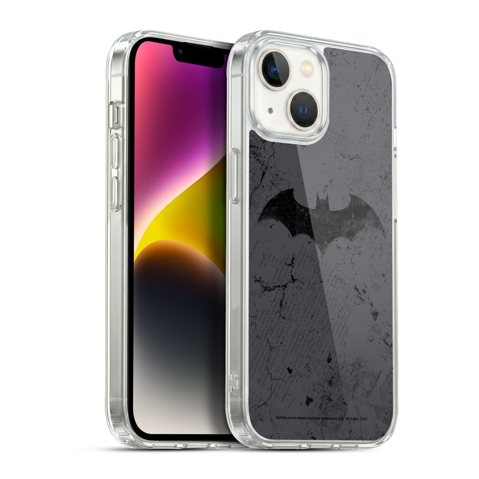 Logo Distressed Hybrid MagSafe Case for iPhone 14