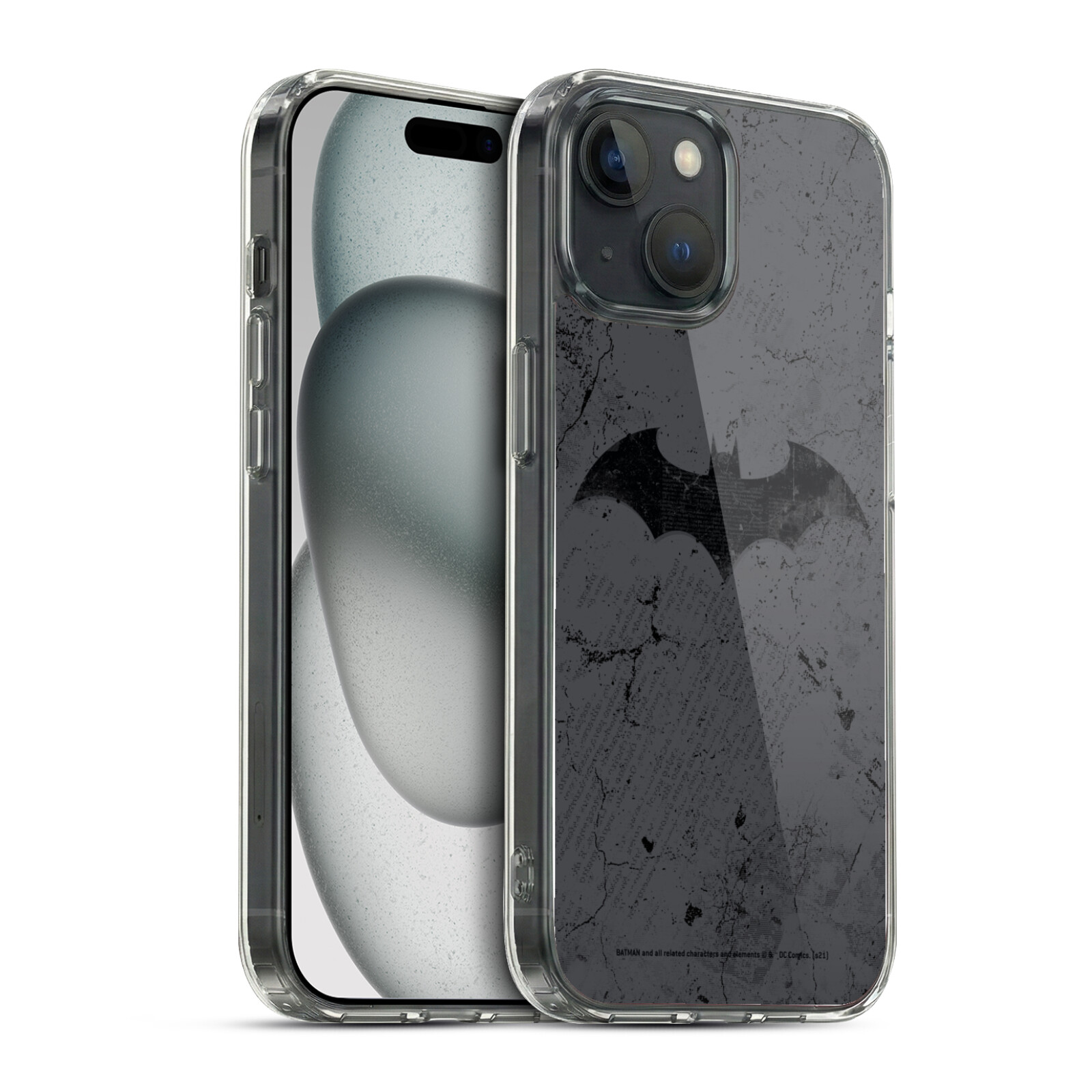 Logo Distressed Hybrid MagSafe Case for iPhone 15
