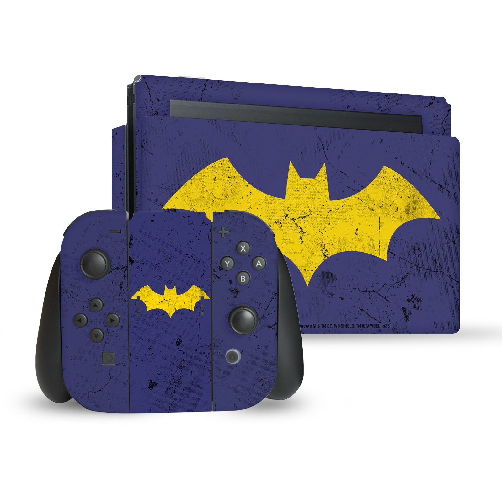 BATMAN DC COMICS LOGOS AND COMIC BOOK VINYL SKIN FOR NINTENDO SWITCH BUNDLE