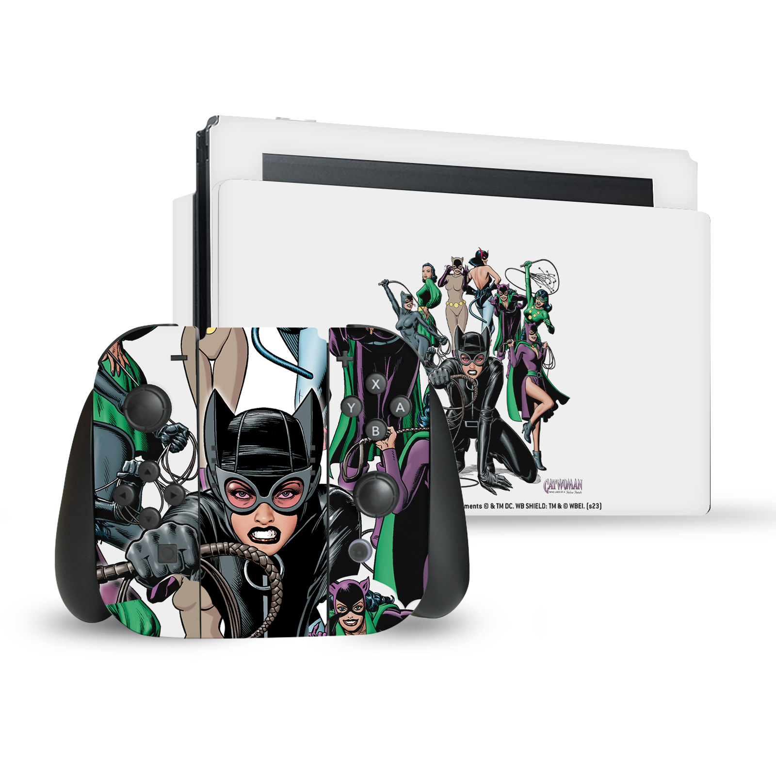 BATMAN DC COMICS LOGOS AND COMIC BOOK VINYL SKIN FOR NINTENDO SWITCH BUNDLE