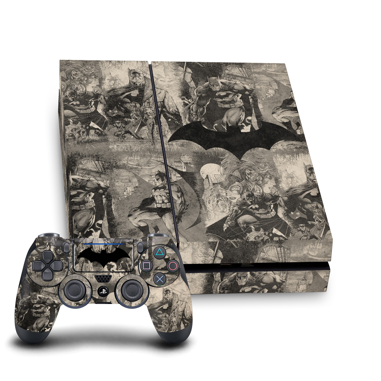 Collage Distressed Gaming Skin for PS4 Console + DualShock 4