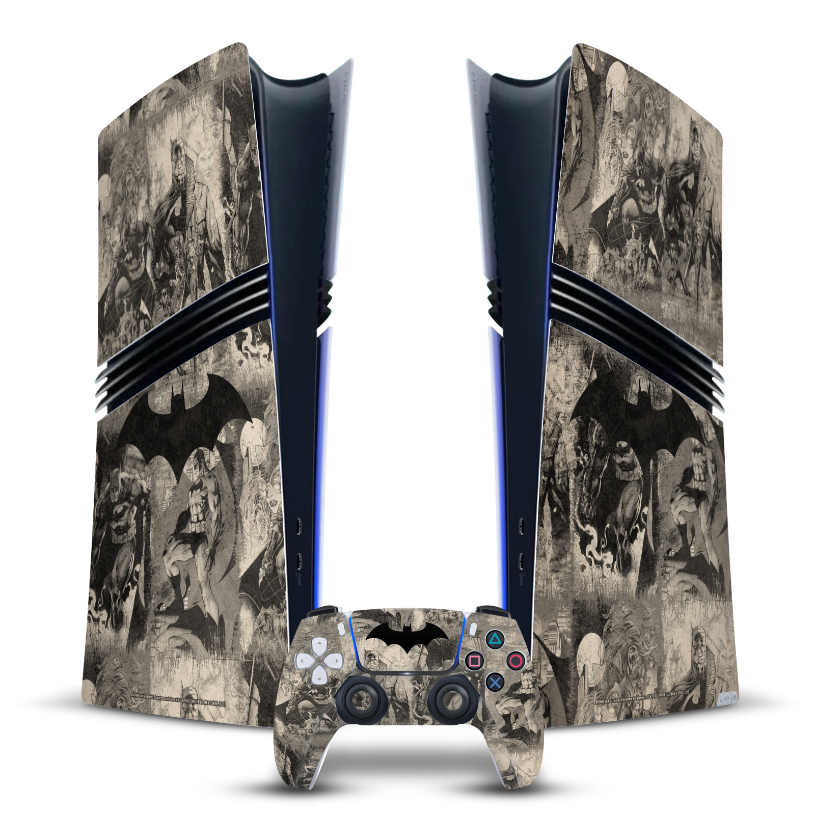 Collage Distressed Gaming Skin for PS5 Pro Digital Console + Controller