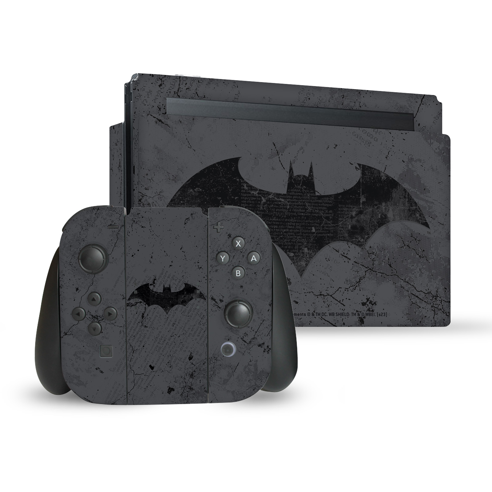 BATMAN DC COMICS LOGOS AND COMIC BOOK VINYL SKIN FOR NINTENDO SWITCH BUNDLE