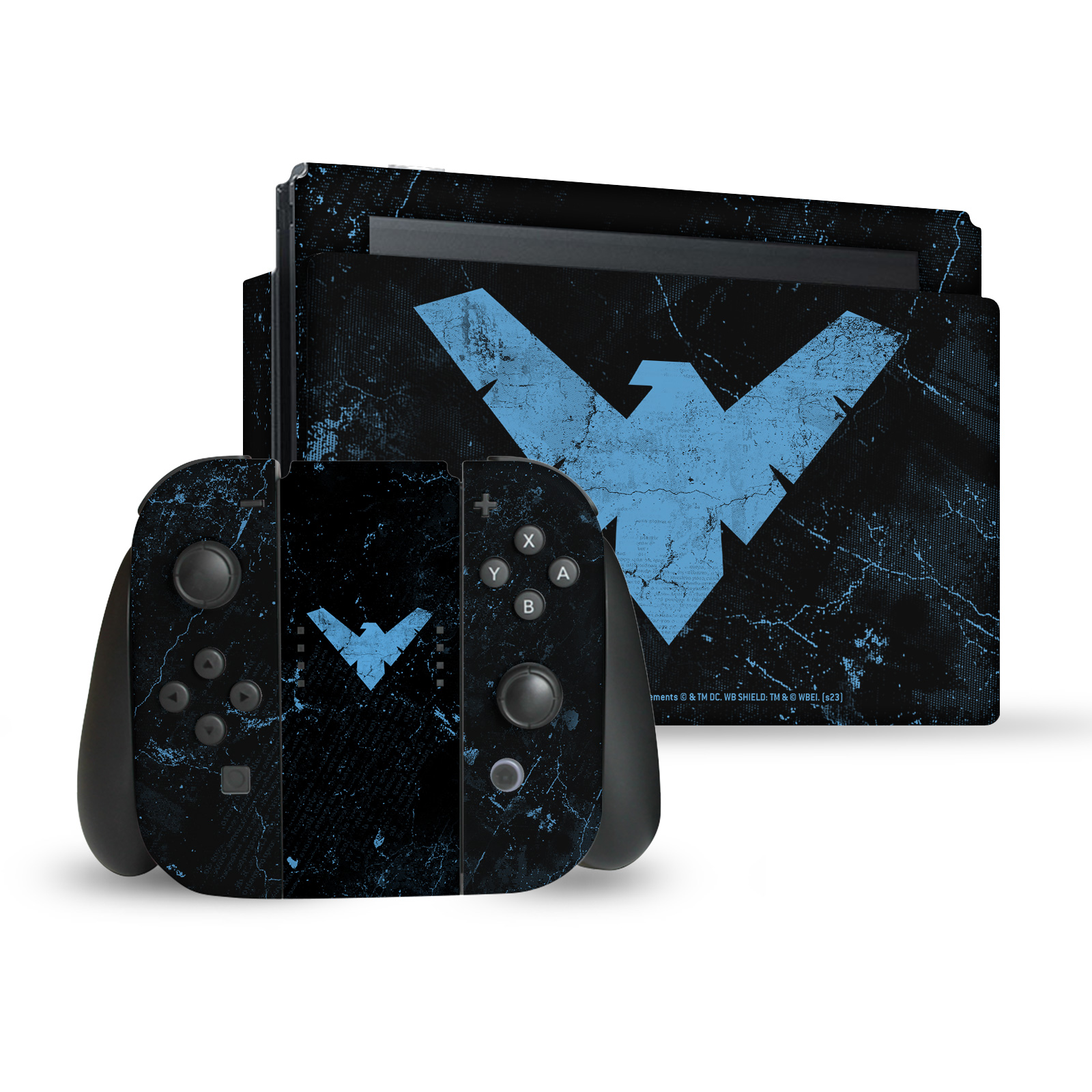 BATMAN DC COMICS LOGOS AND COMIC BOOK VINYL SKIN FOR NINTENDO SWITCH BUNDLE