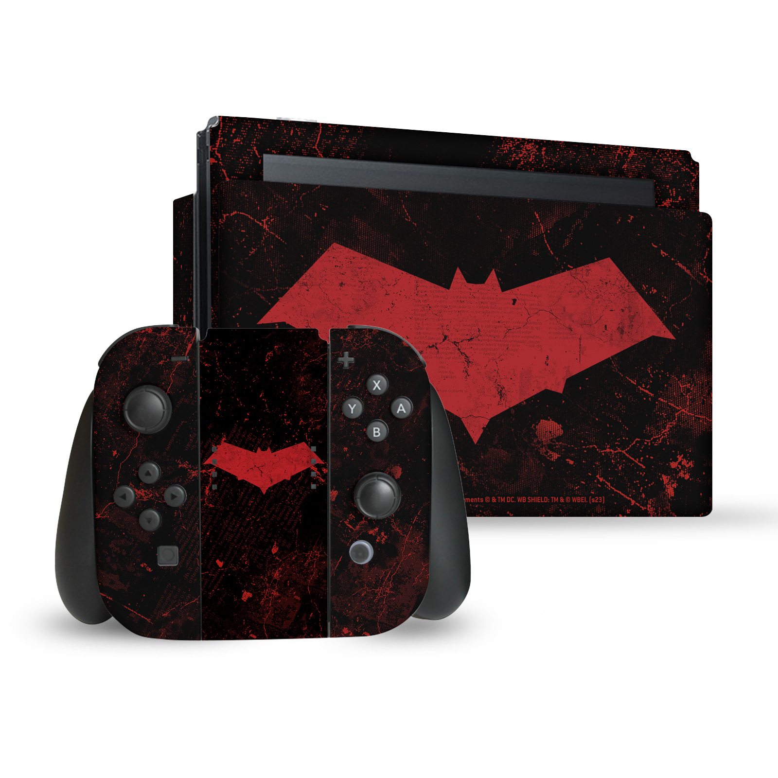 BATMAN DC COMICS LOGOS AND COMIC BOOK VINYL SKIN FOR NINTENDO SWITCH BUNDLE