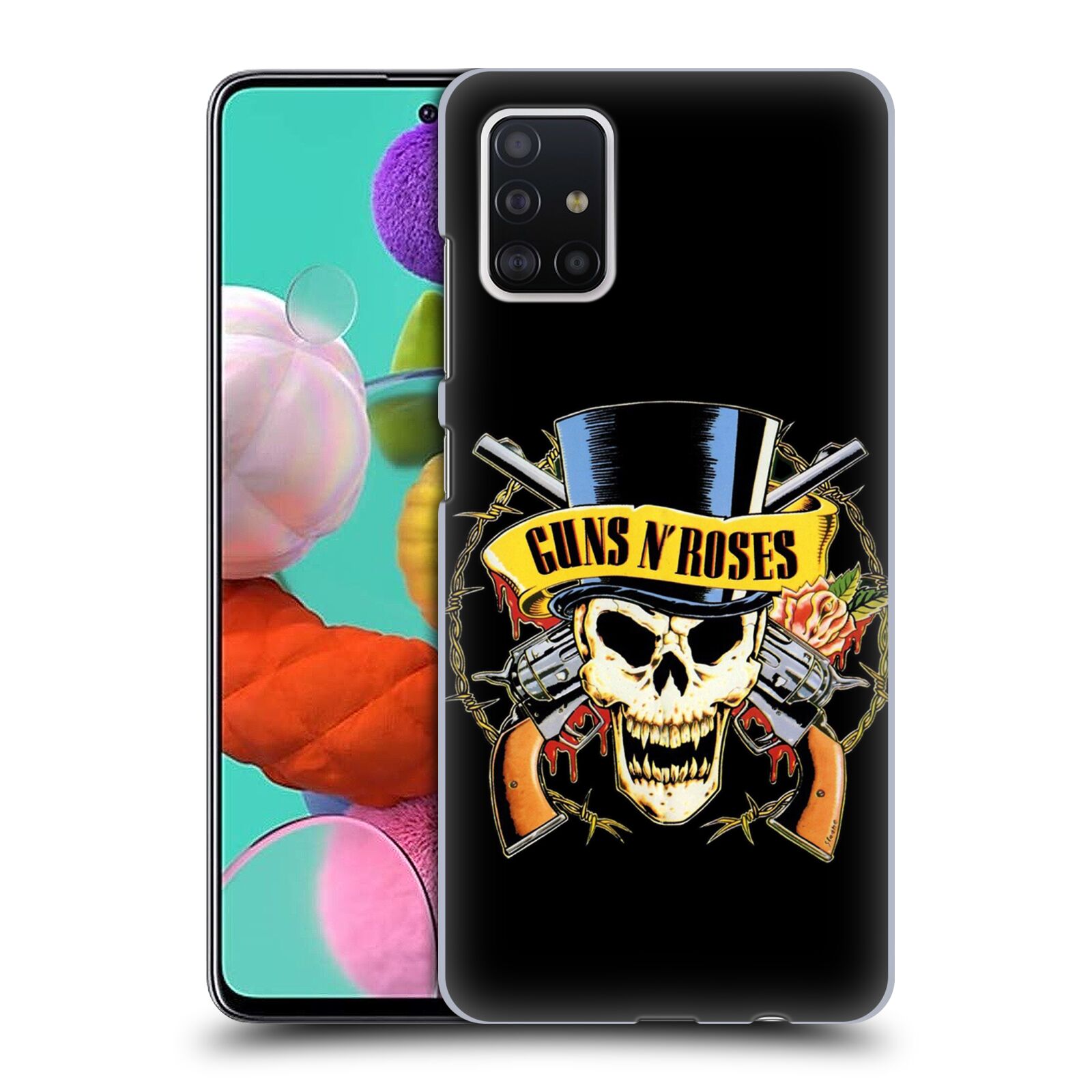 Plastové pouzdro na mobil Samsung Galaxy A51 - Head Case - Guns N' Roses - Lebka (Plastový kryt, pouzdro, obal na mobilní telefon Samsung Galaxy A51 A515F Dual SIM s motivem Guns N' Roses - Lebka)