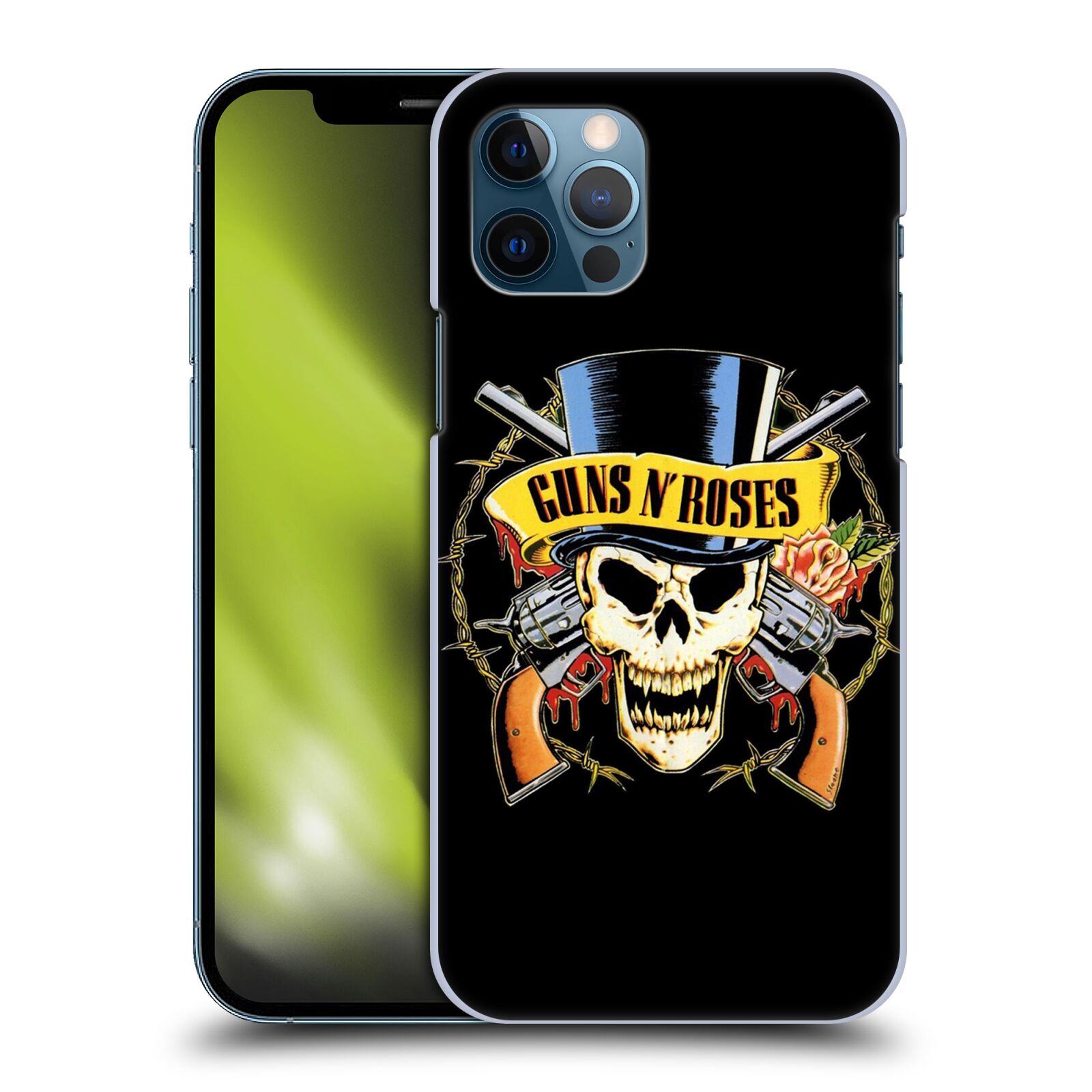 Plastové pouzdro na mobil Apple iPhone 12 / 12 Pro - Head Case - Guns N' Roses - Lebka (Plastový kryt, pouzdro, obal na mobilní telefon Apple iPhone 12 / Apple iPhone 12 Pro (6,1") s motivem Guns N' Roses - Lebka)