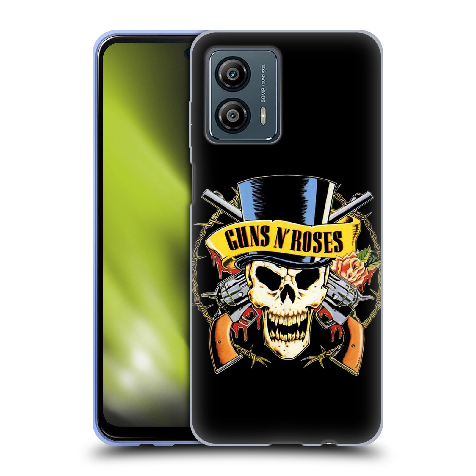 Silikonové pouzdro na mobil Motorola Moto G53 5G - Head Case - Guns N' Roses - Lebka (Silikonový kryt, obal, pouzdro na mobilní telefon Motorola Moto G53 5G s motivem Guns N' Roses - Lebka)