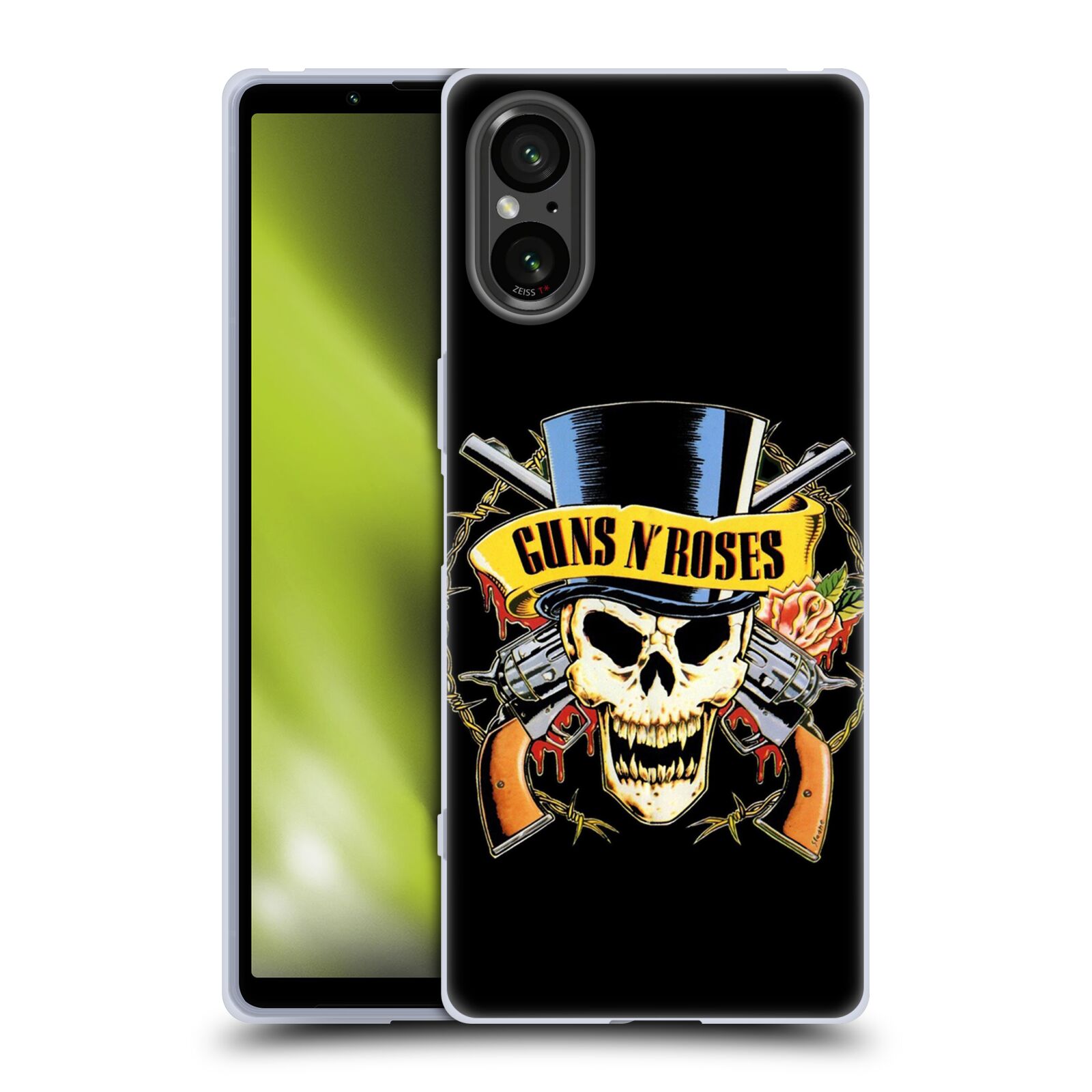 Silikonové pouzdro - Sony Xperia 5 V - Head Case - Guns N' Roses - Lebka (Silikonový kryt, obal, pouzdro na mobilní telefon Sony Xperia 5 V s motivem Guns N' Roses - Lebka)