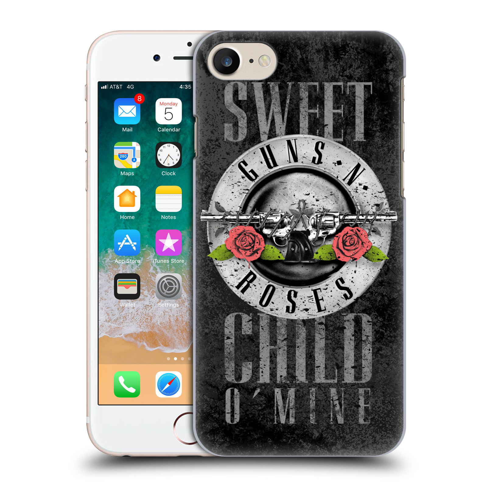 Plastové pouzdro na mobil Apple iPhone SE 2022 / SE 2020 - Head Case - Guns N' Roses - Sweet Child (Plastový kryt, pouzdro, obal na mobilní telefon Apple iPhone SE 2020 / Apple iPhone SE 2022 s motivem Guns N' Roses - Sweet Child)