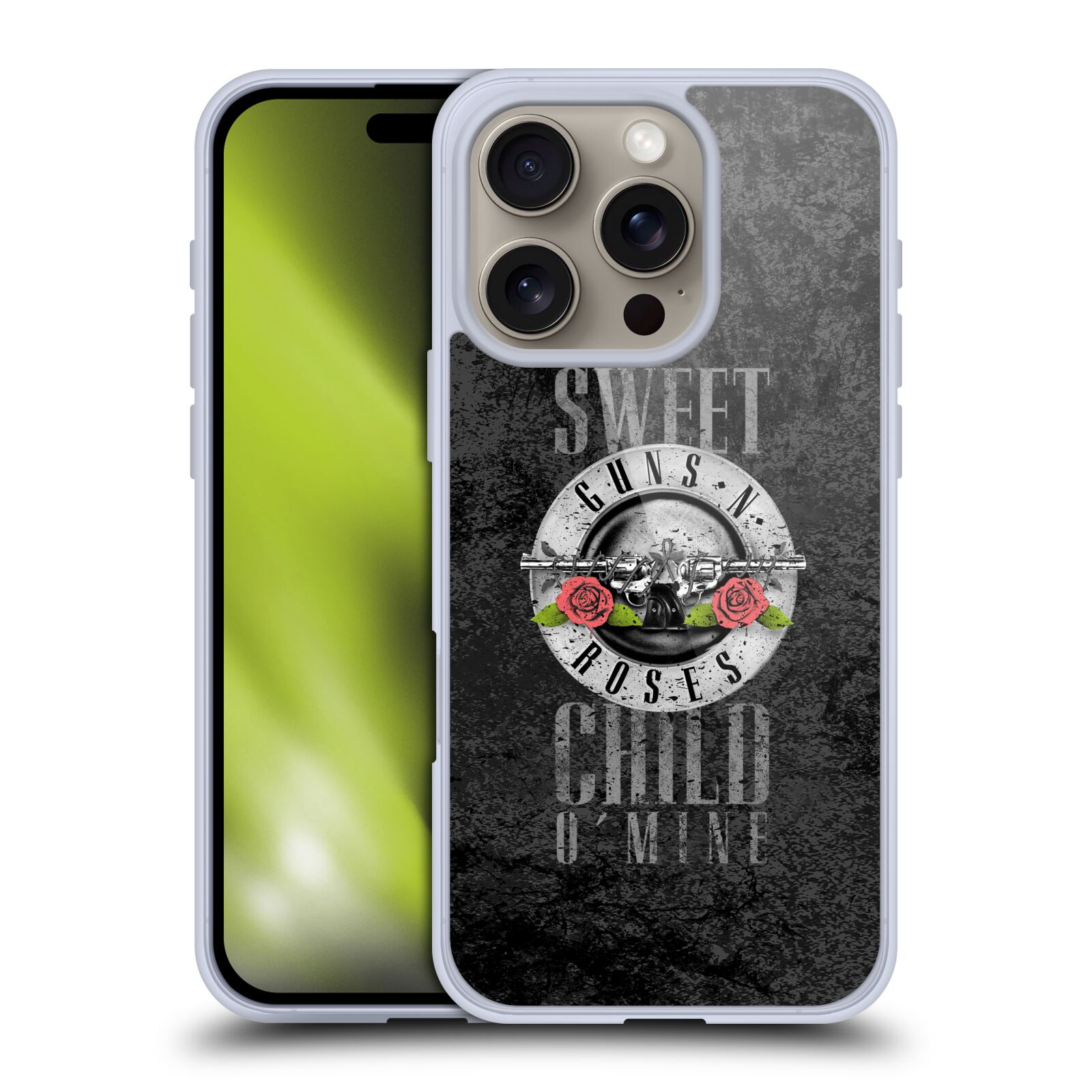 Silikonové lesklé pouzdro Apple iPhone 16 Pro - Head Case - Guns N' Roses - Sweet Child (Lesklý silikonový kryt, obal, pouzdro na mobilní telefon Apple iPhone 16 Pro s motivem Guns N' Roses - Sweet Child)