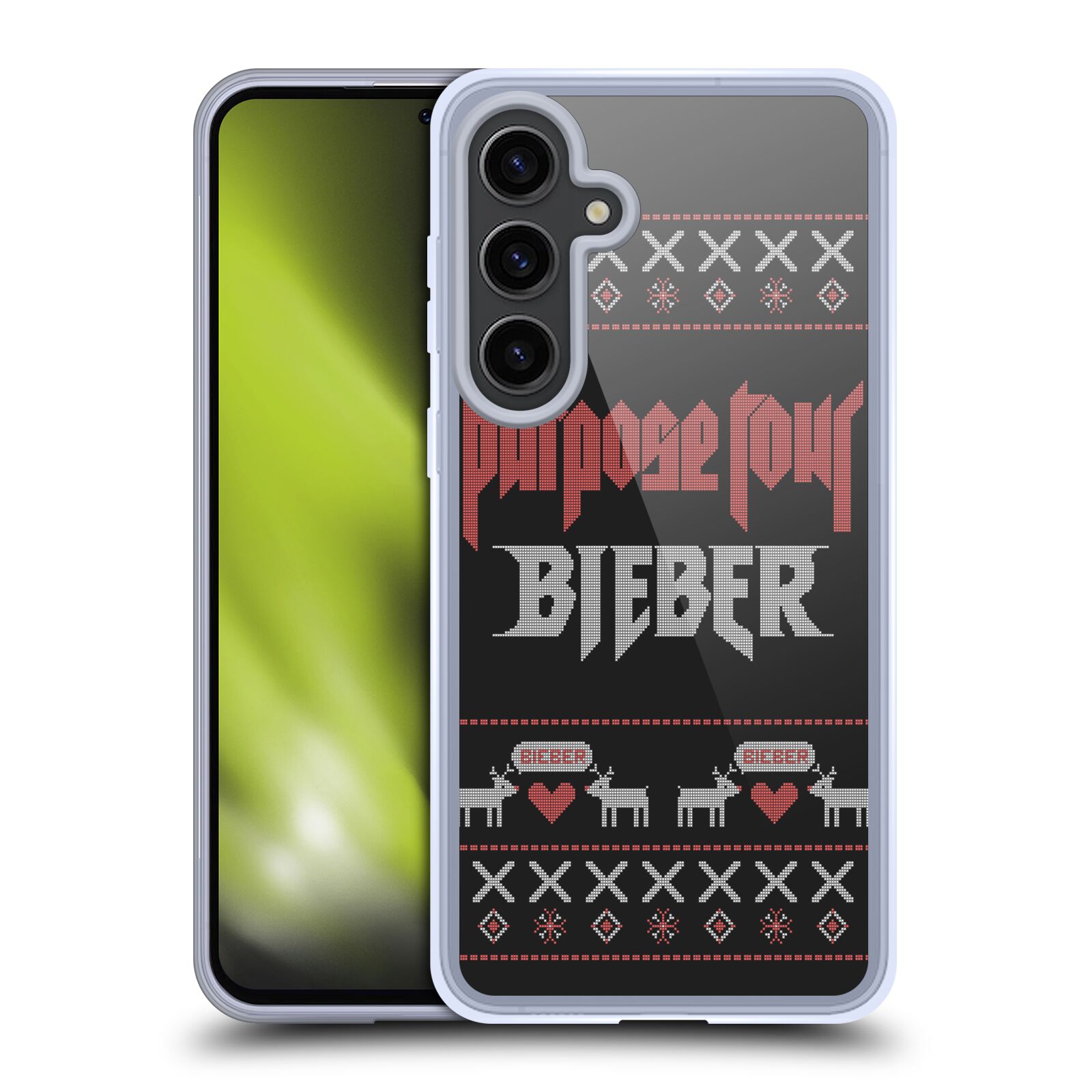 HOUSSE EN GEL DE NOËL offres TRICOTÉE JUSTIN BIEBER COMPATIBLE AVEC SAMSUNG & MAGSAFE