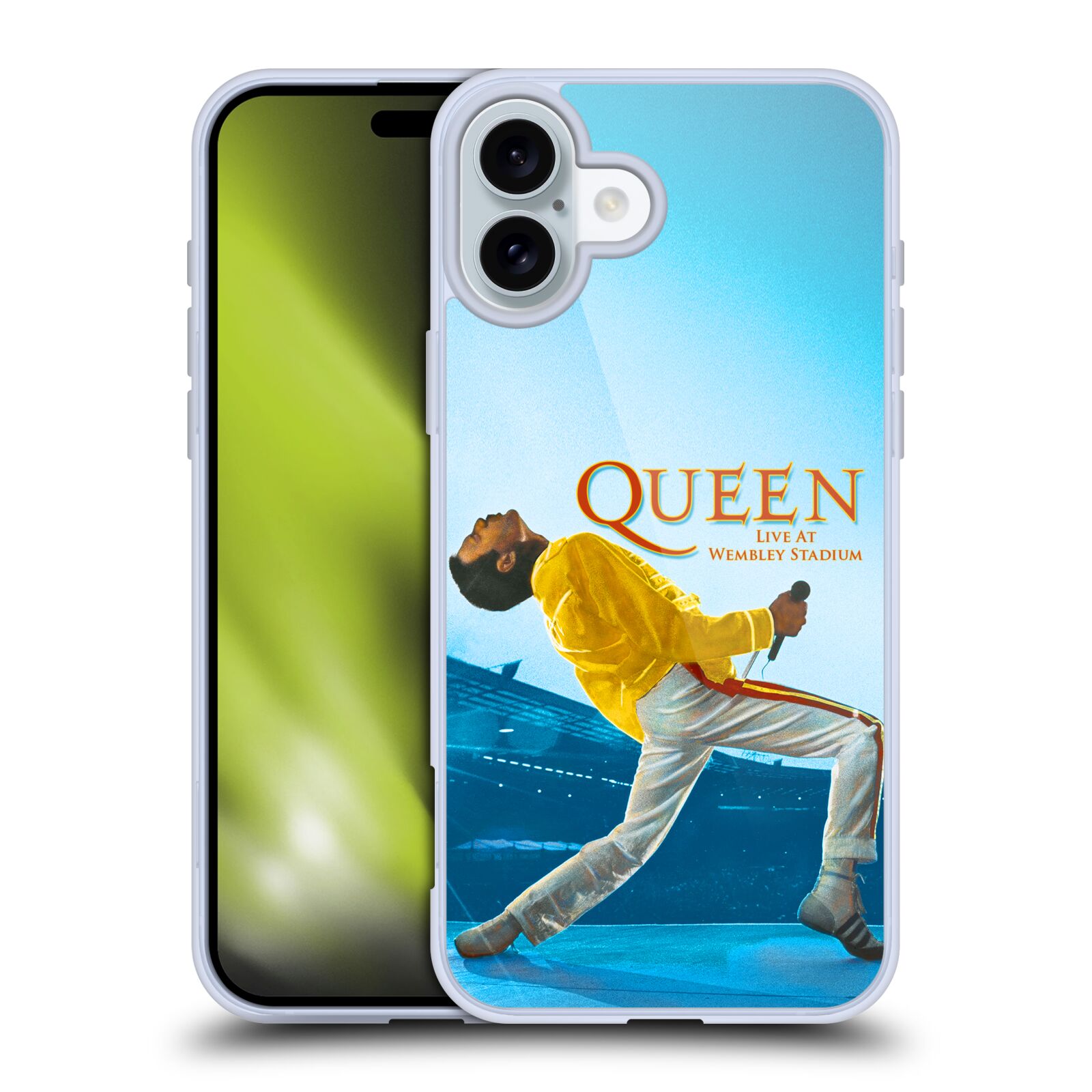 Silikonové lesklé pouzdro Apple iPhone 16 Plus - Head Case - Queen - Freddie Mercury (Lesklý silikonový kryt, obal, pouzdro na mobilní telefon Apple iPhone 16 Plus s motivem Queen - Freddie Mercury)