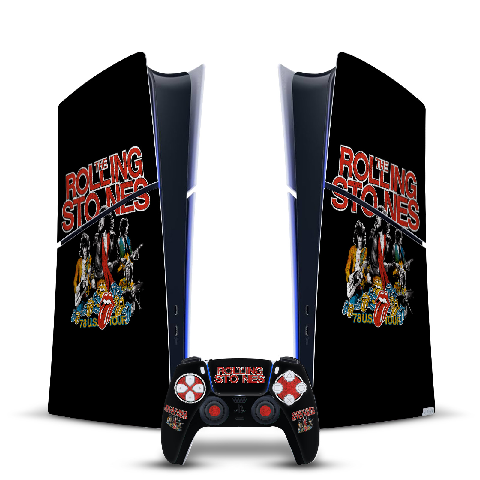 THE ROLLING STONES ART VINYL SKIN FOR PS5 SLIM DIGITAL CONSOLE & CONTROLLER