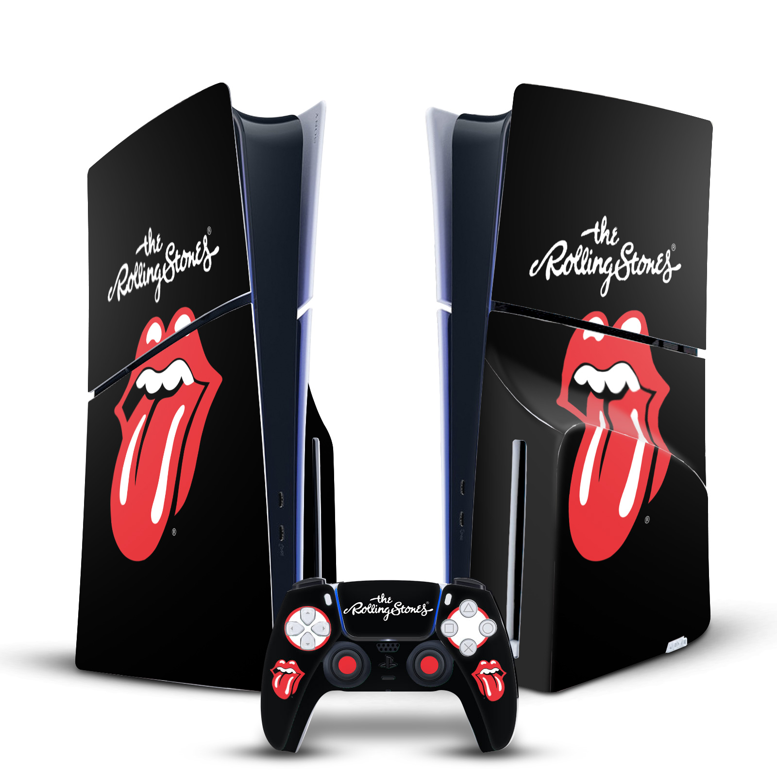 OFFICIAL THE ROLLING STONES ART VINYL SKIN FOR SONY PS5 SLIM DISC EDITION BUNDLE